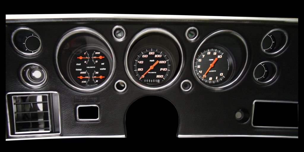 Second Generation 1970-1972 Chevrolet Chevelle SS Velocity Series Gauge Set W/O Bezel - Choose Color - Classic Instruments