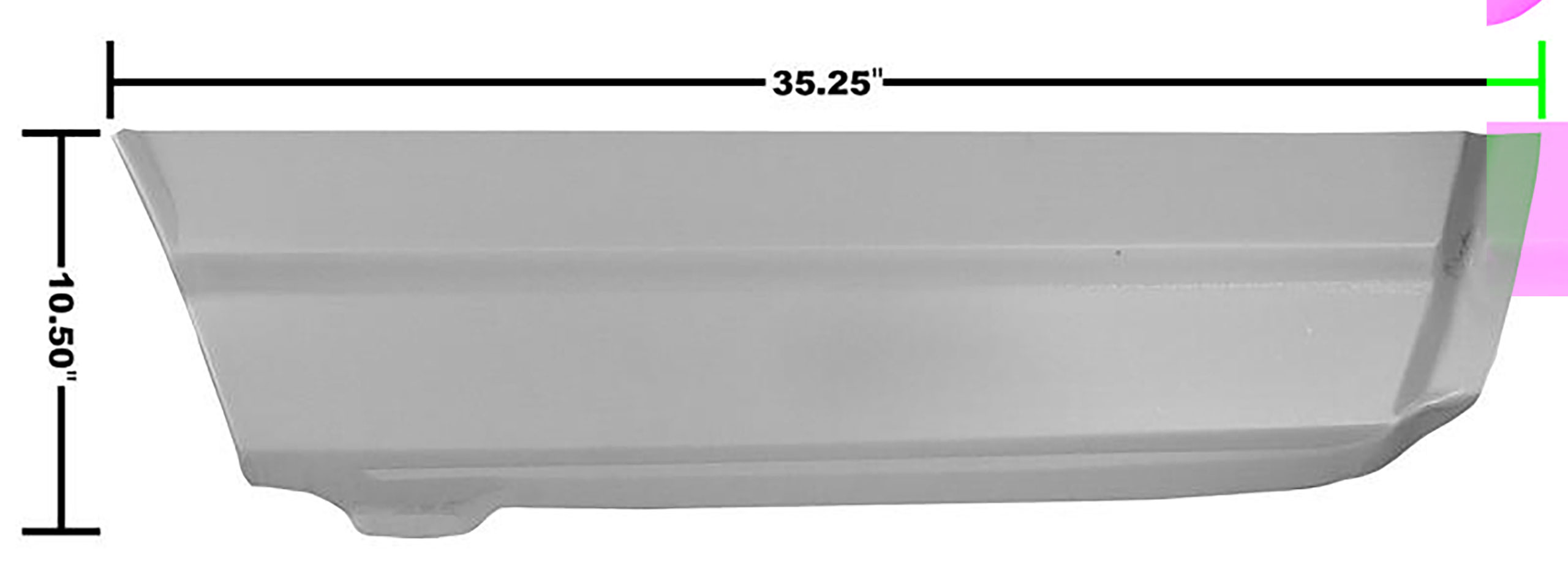 1968-1972 Chevrolet El Camino Lower Quarter Panel Patch, LH - 1475HE - Dynacorn