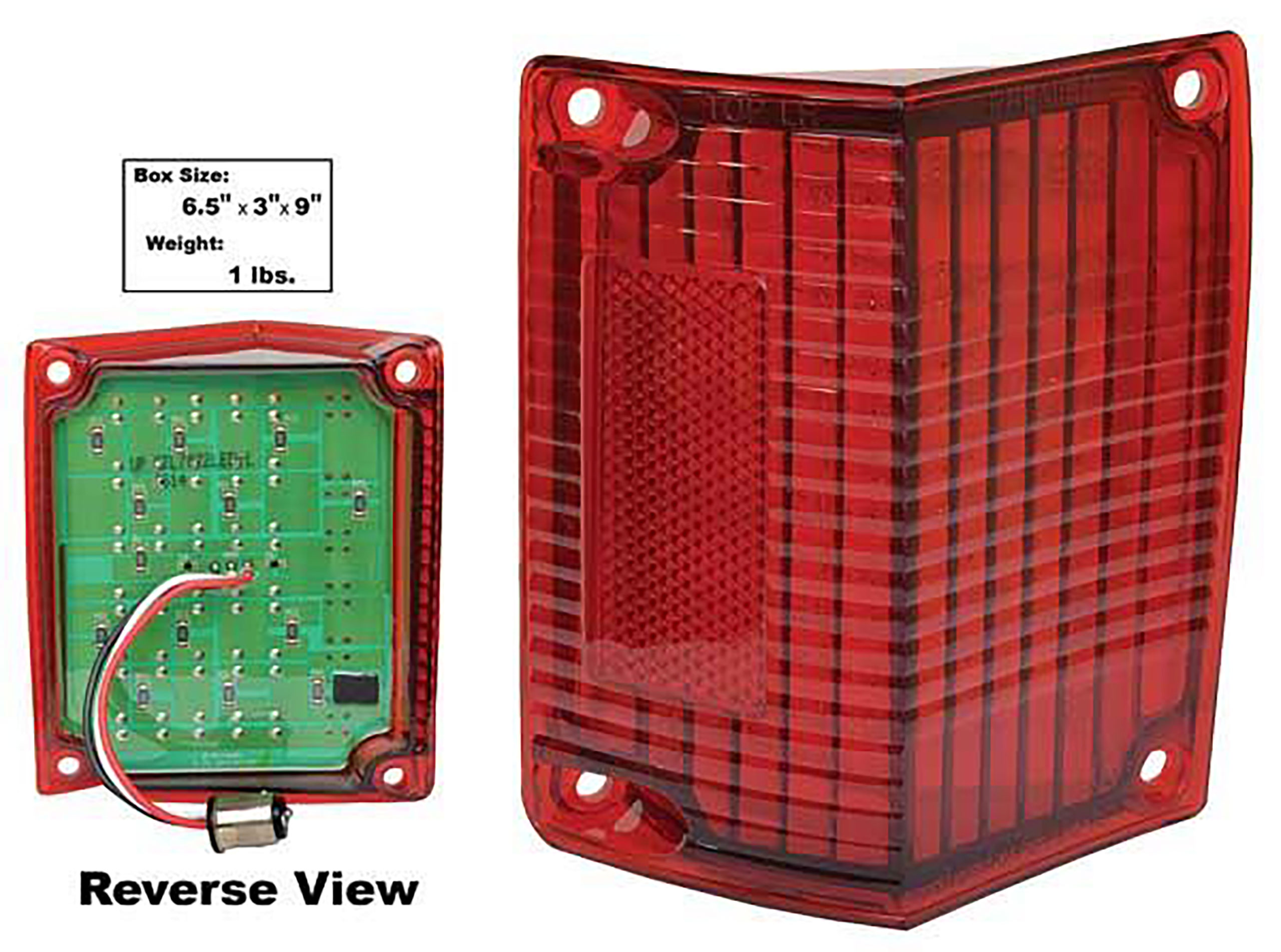 1970-1972 Chevrolet El Camino Led Tail Light Lens, LH - Auto Accessories of America