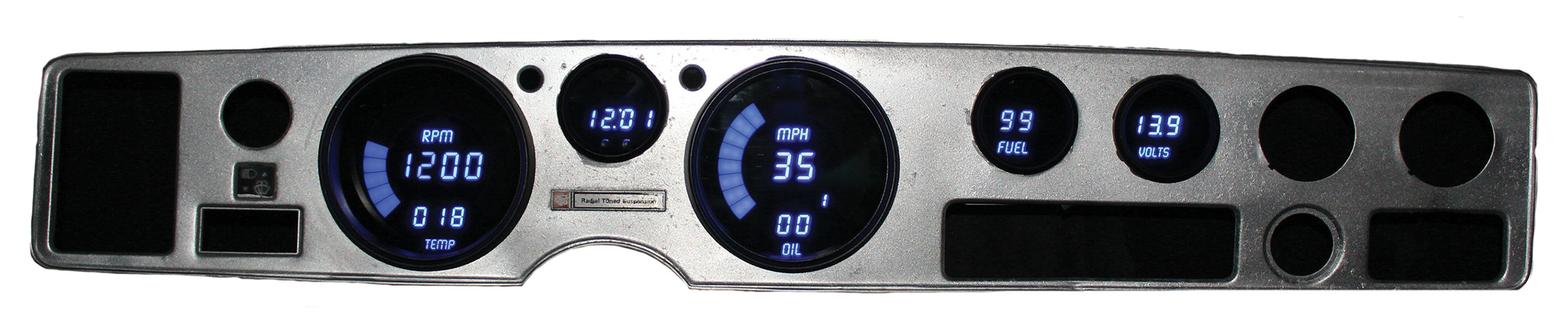 1970-1981 Pontiac Firebird LED Digital Gauge Panel - Blue