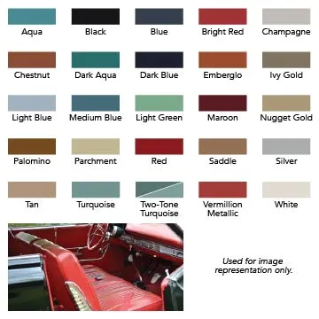 1964 Ford Galaxie 500Xl 2-Door Hardtop Interior Two-Tone Rear Bench Seat Upholstery Set - Blue - Distinctive Industries