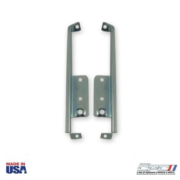 First Generation 1967 Ford Mustang Fog Light Bar Mounting Brackets, Includes Hardware, Pair, Clear Zinc Plated - California Pony Cars