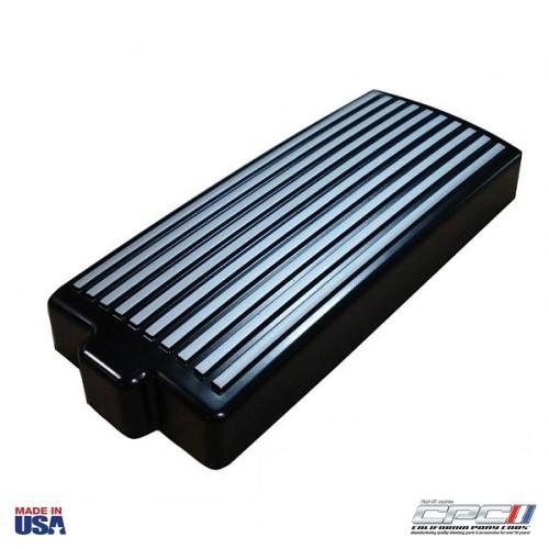 Fifth Generation 2005-2009 Ford Mustang Premium Quality Finned Fuse Box Cover, Black W/Gunmetal Fins - California Pony Cars