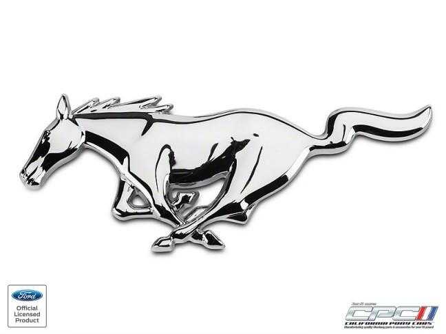 Daniel Carpenter Reproductions Front Center Grille Emblem For 1993 Ford Mustang SVT Cobra - Black Running Horse Pony