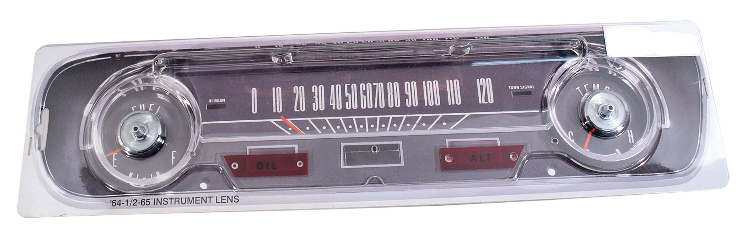 First Generation 1965 Ford Mustang Instrument Gauge Lens - Late 1965 Alternator Style - CA