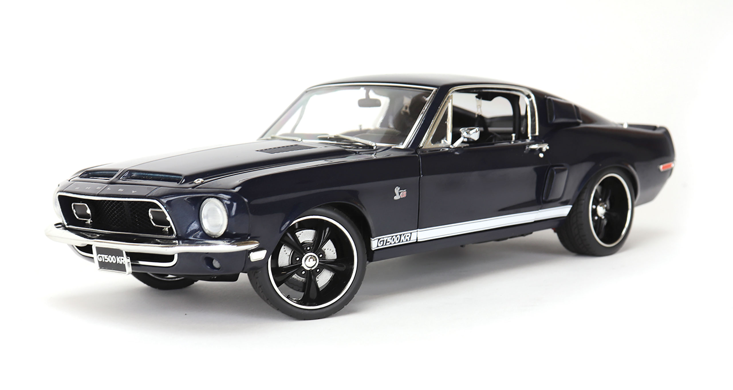 First Generation 1968 Ford Mustang 1:18 Scale Shelby GT500 Convertible -  Acapulco Blue - Acme Trading Co.