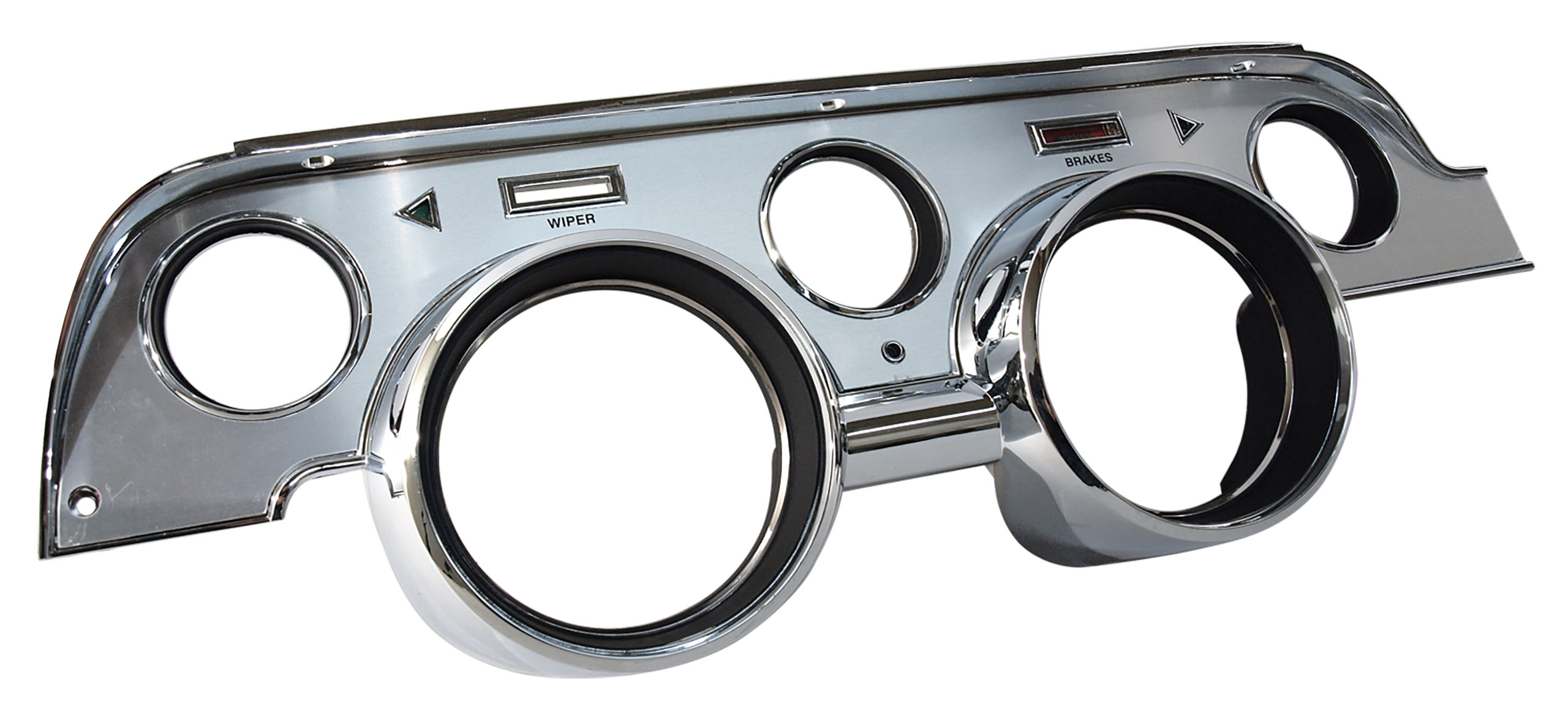 First Generation 1967 Ford Mustang Deluxe Brushed Aluminum Instrument Cluster Bezel - CA
