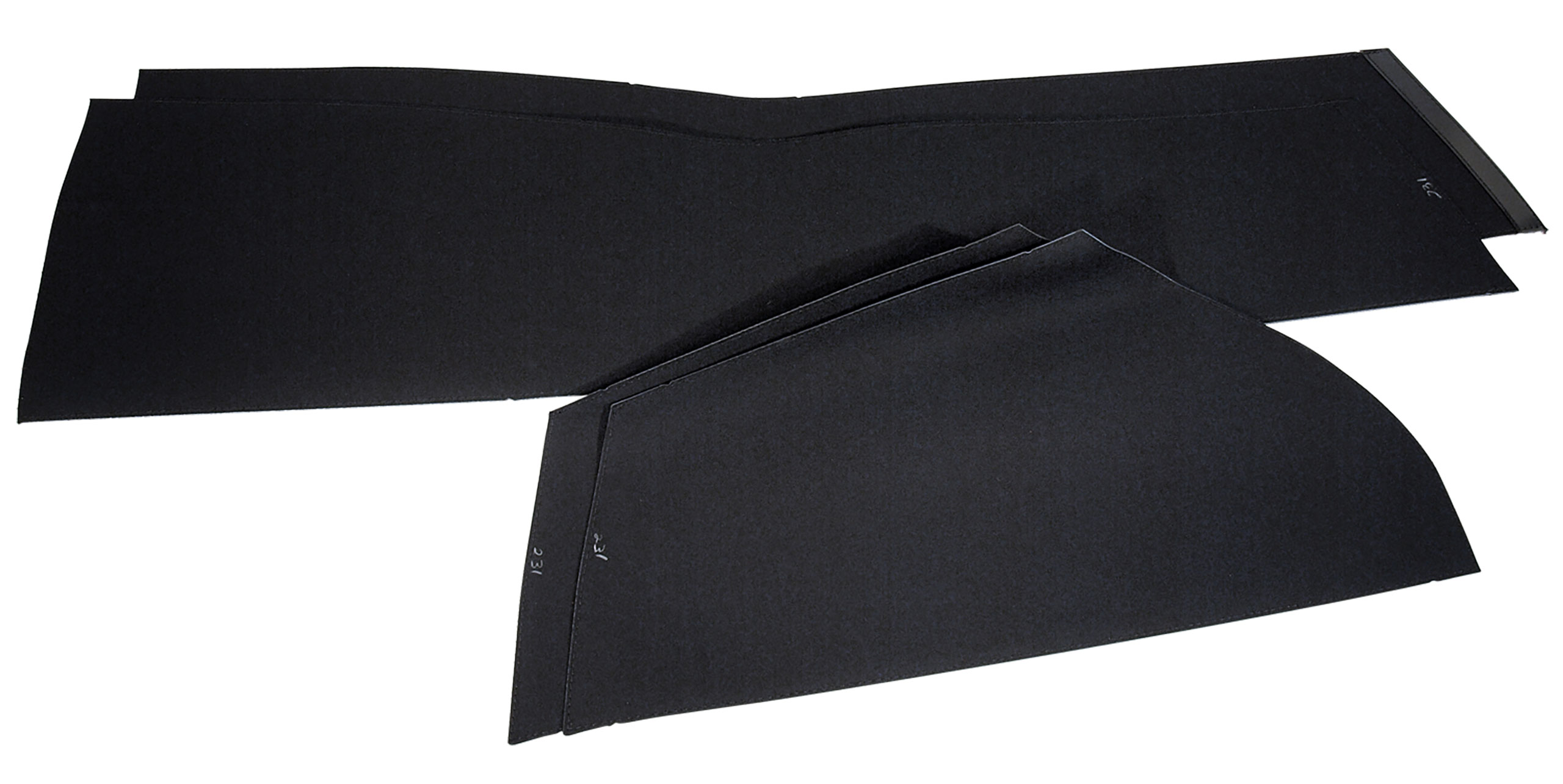 First Generation 19711973 Ford Mustang Convertible Top Pads Black