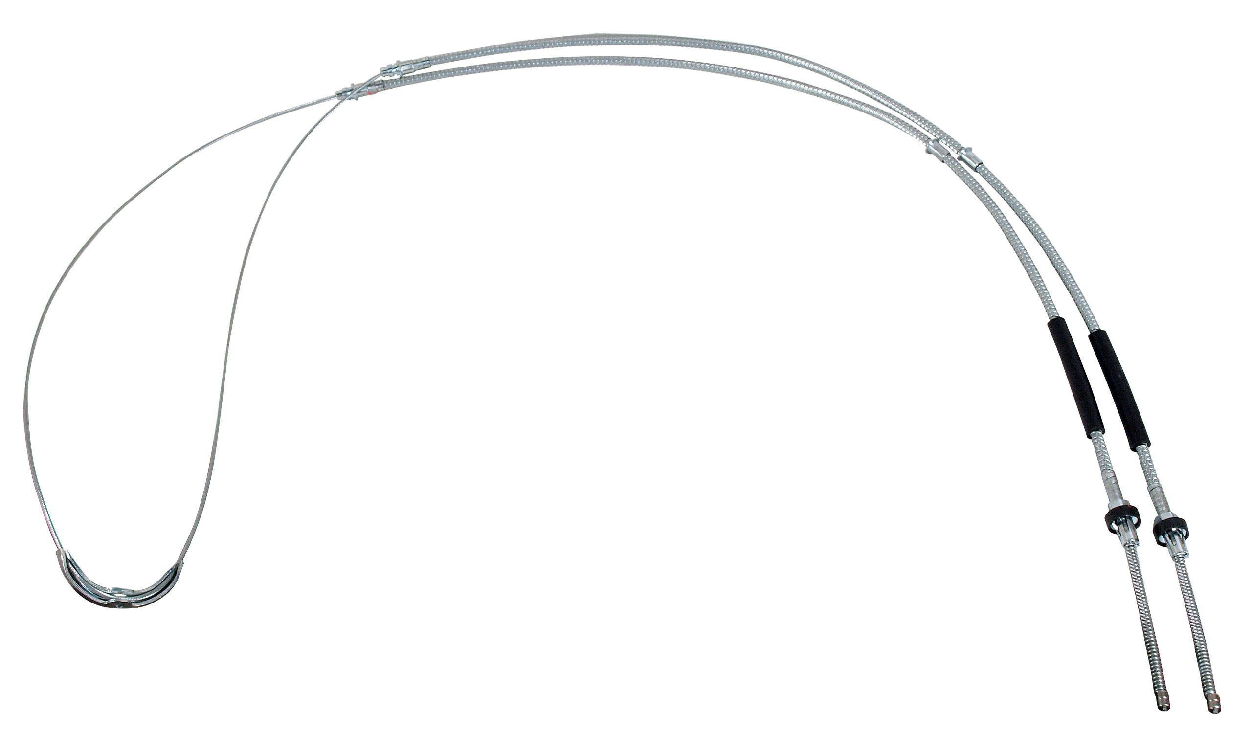 First Generation 1965-1966 Ford Mustang Rear Parking Brake Cable - 1 Piece Left & Right W/Equalizer - ACP