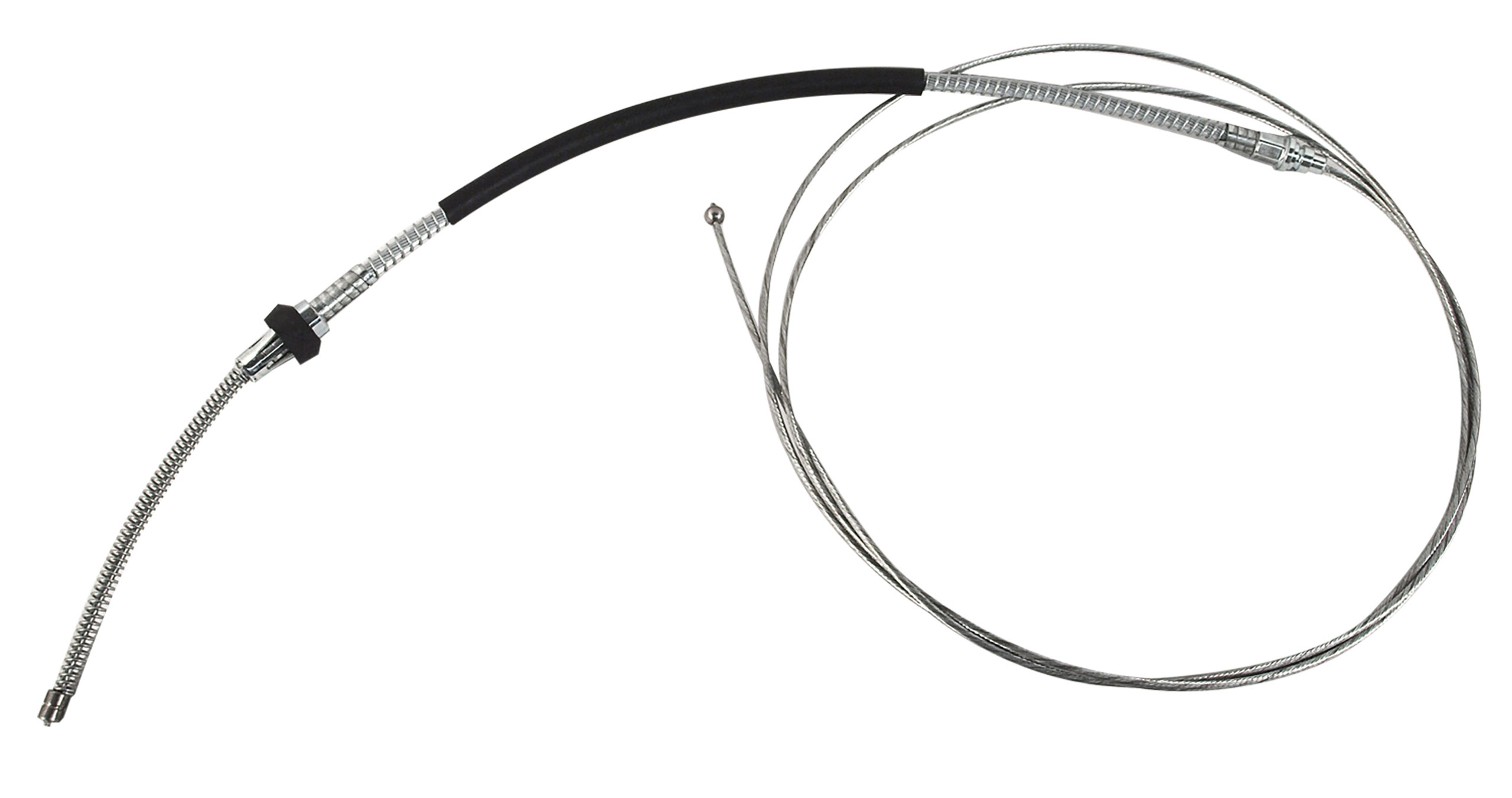 First Generation 1969 Ford Mustang Rear Parking Brake Cable - 8 Cylinder - Right Hand - 133 3/4