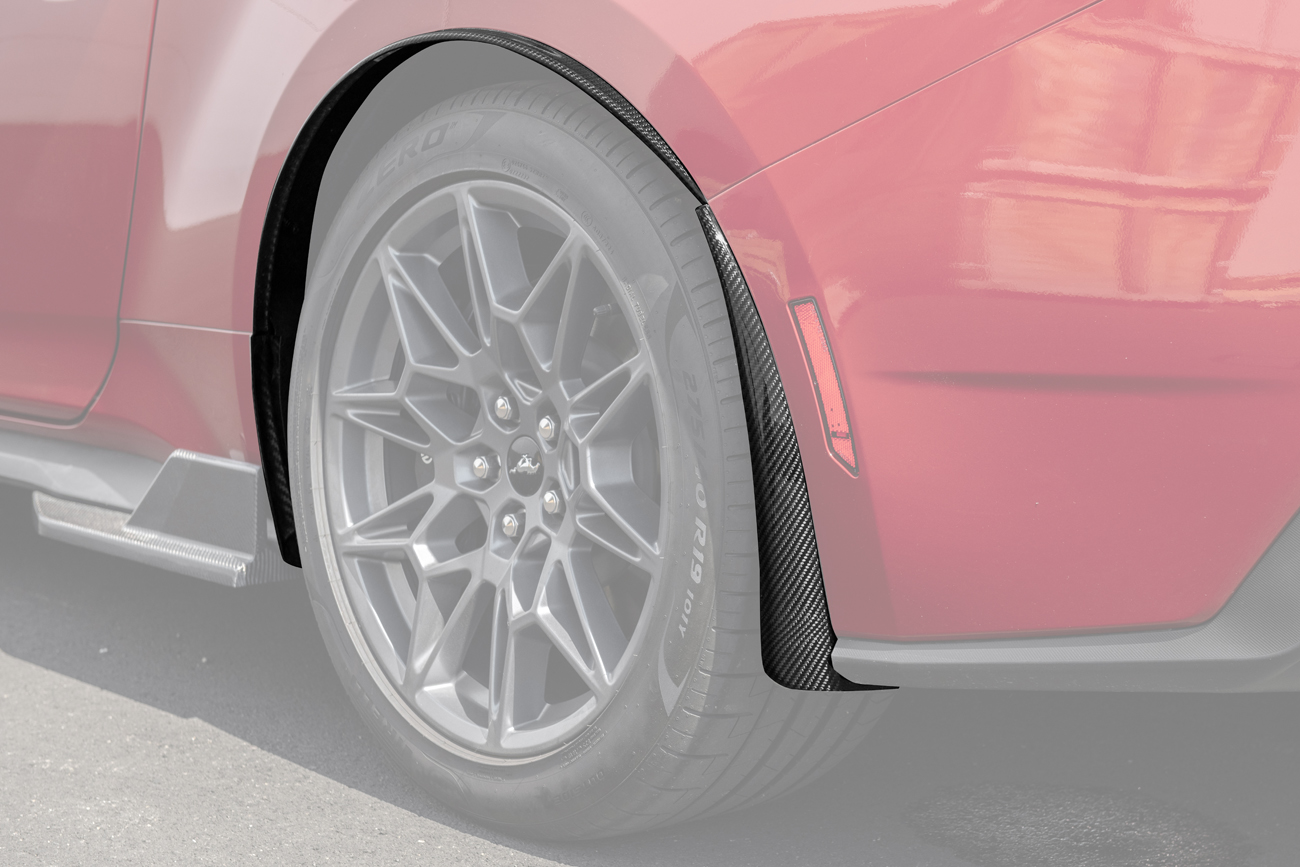 Seventh Generation 2024-2026 Ford Mustang Carbon Fiber XL Extended Rear Quarter Panel Extensions W/Mud Flaps - EOS