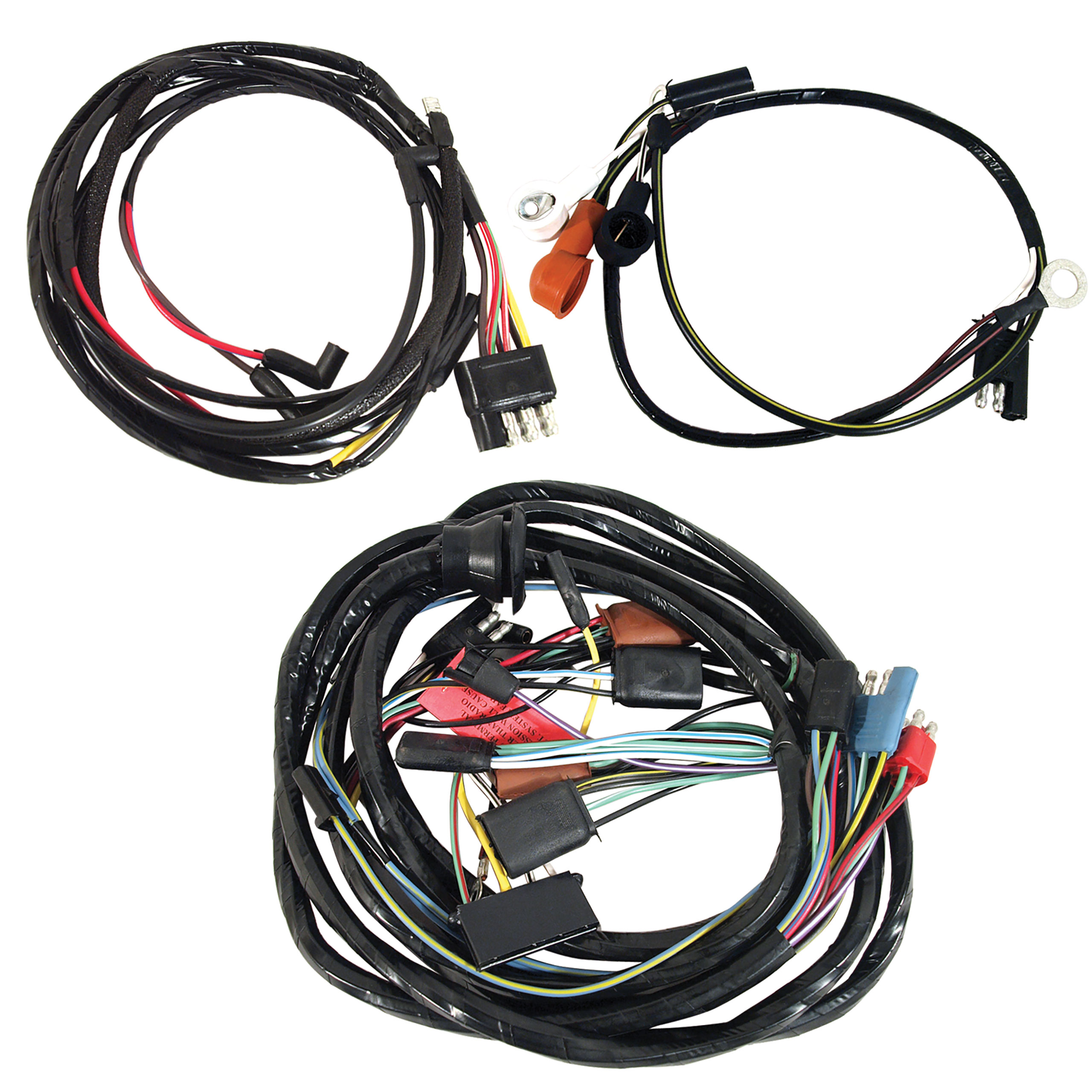 First Generation 1965 Ford Mustang Wiring Harness - 8 Cylinder - W/Lights & 3 Speed Heater Motor - CA