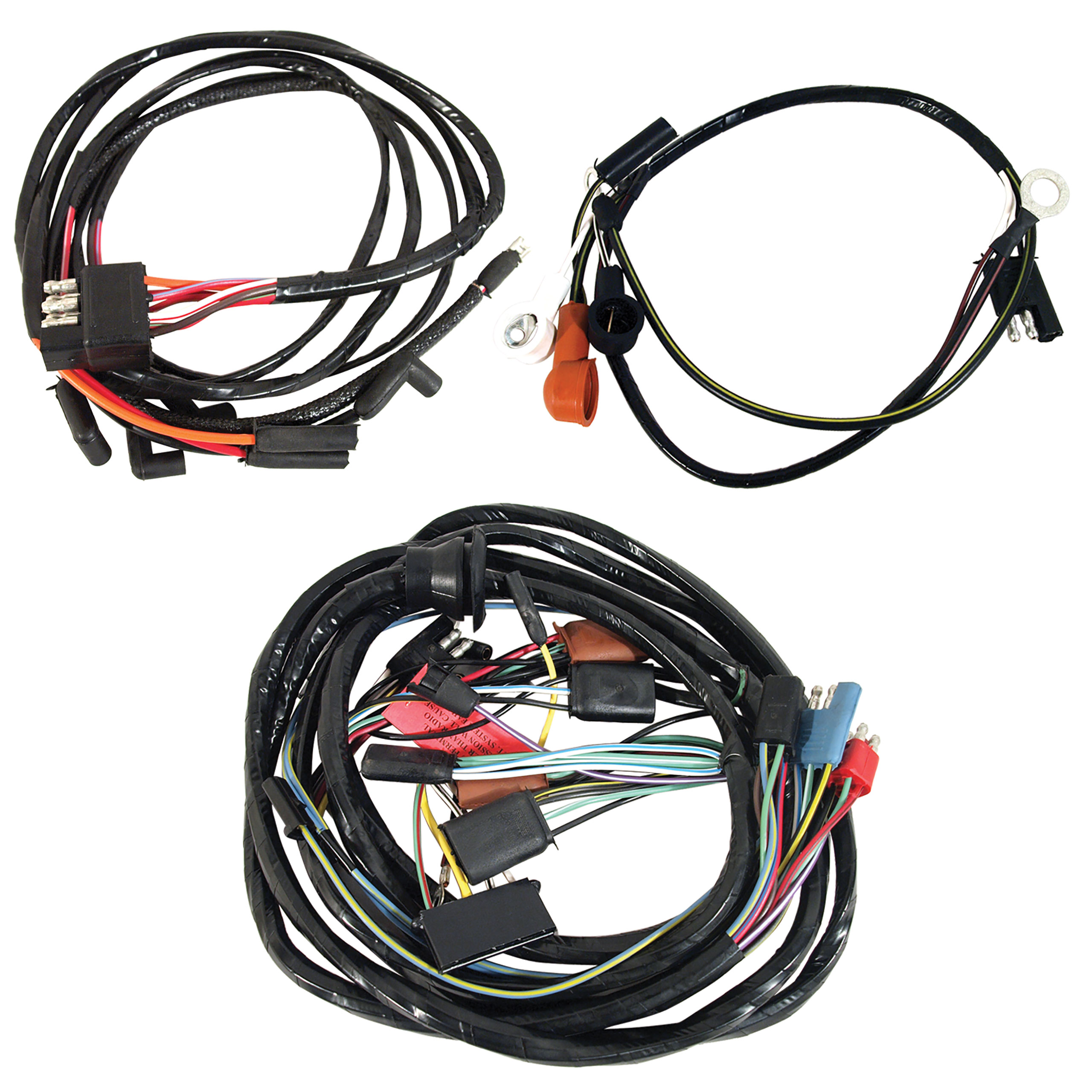 First Generation 1965 Ford Mustang Wiring Harness - 8 Cylinder - W/Warning Lights & 2 Spd Heater Motor - CA