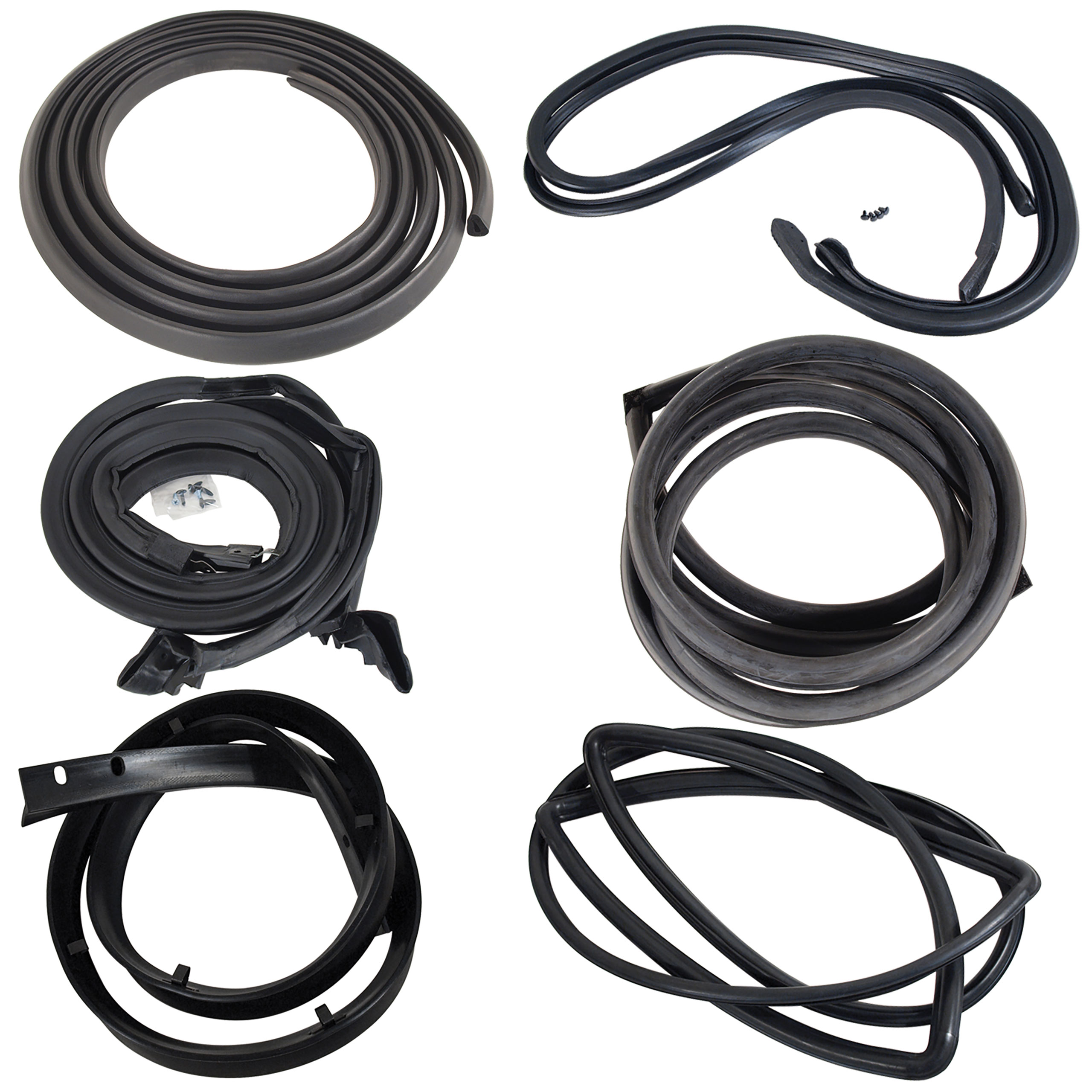 First Generation 1964-1966 Ford Mustang Fastback Body Weatherstrip Kit - Basic 8 pieces - CA