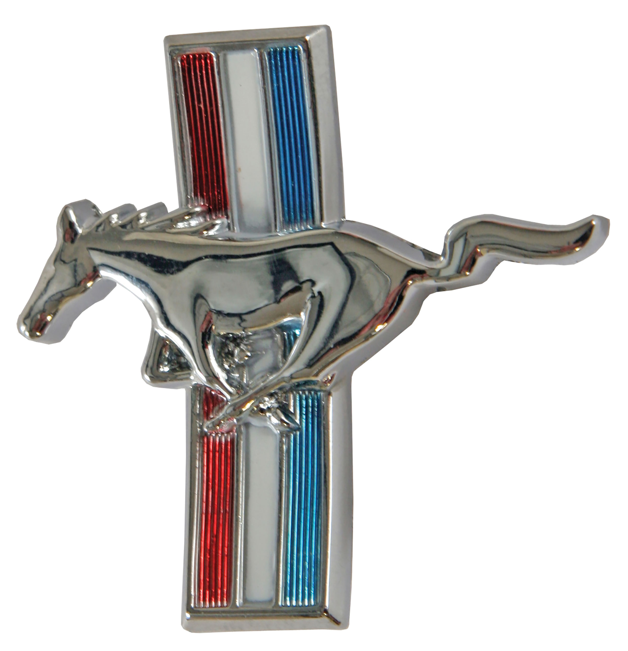 First Generation 1964-1965 Ford Mustang Running Horse Glove Box Emblem - Curved - Scott Drake