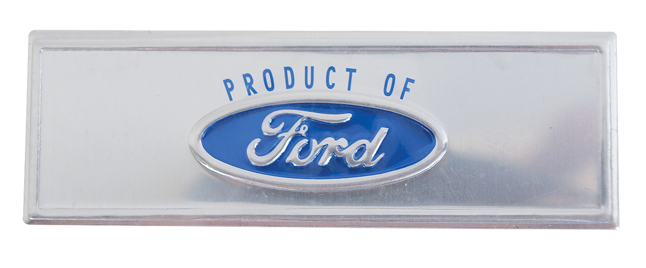 First Generation 1968-1973 Ford Mustang Blue Product By Ford Sill Plate Emblem - Scott Drake