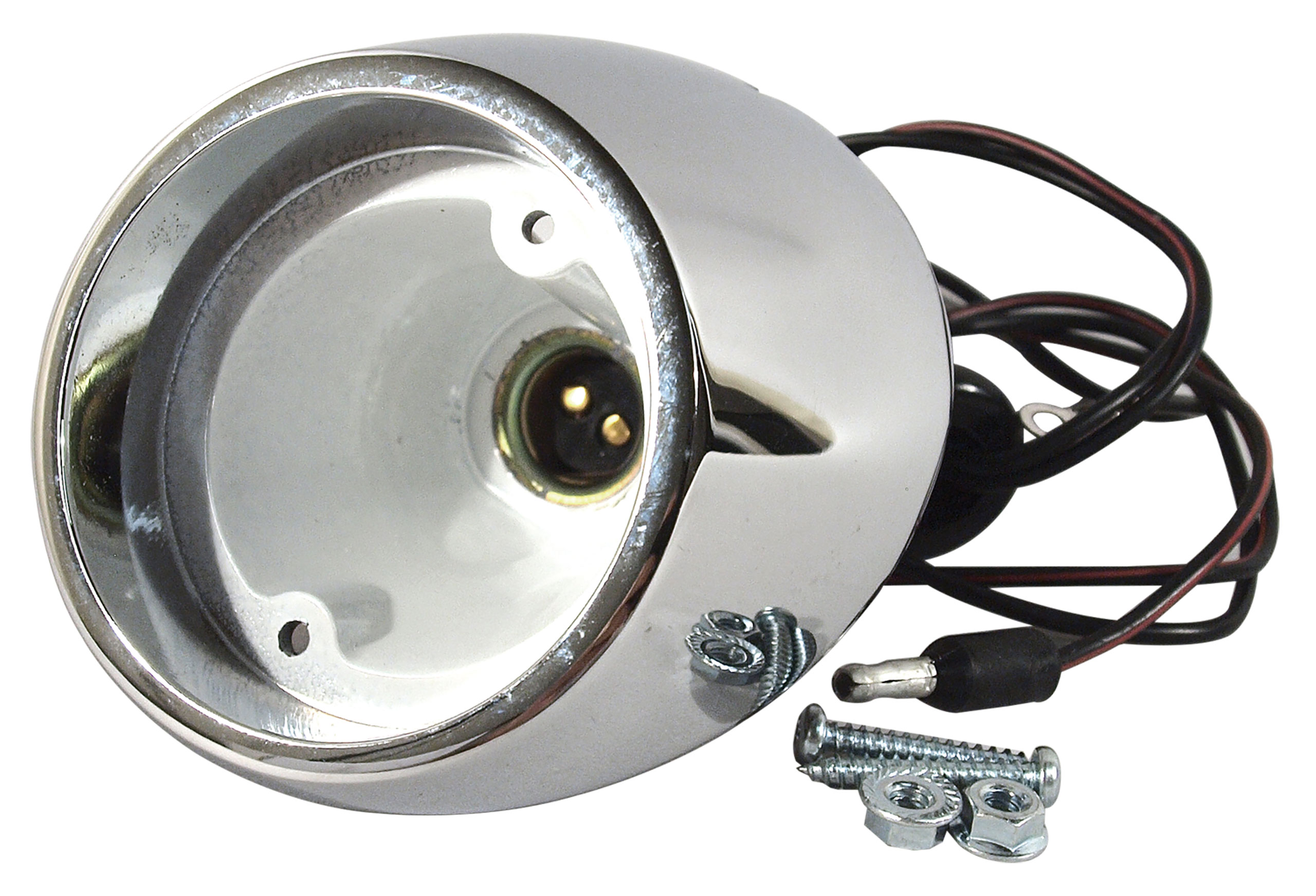 First Generation 1965-1966 Ford Mustang Backup Light Housing W/Socket & Wiring - Left Hand - CA