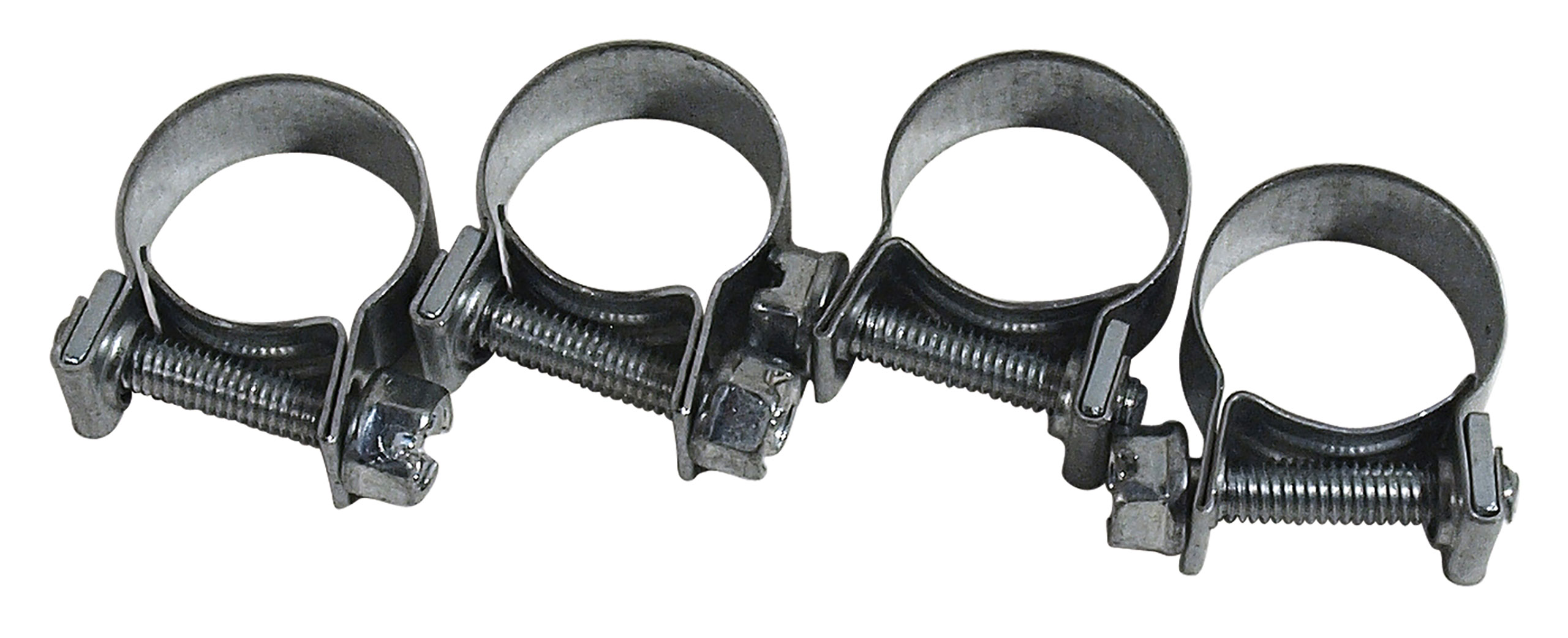 First Generation 1964-1965 Ford Mustang Automatic Transmission Cooler Line Hose Clamps - 4 pieces - CA