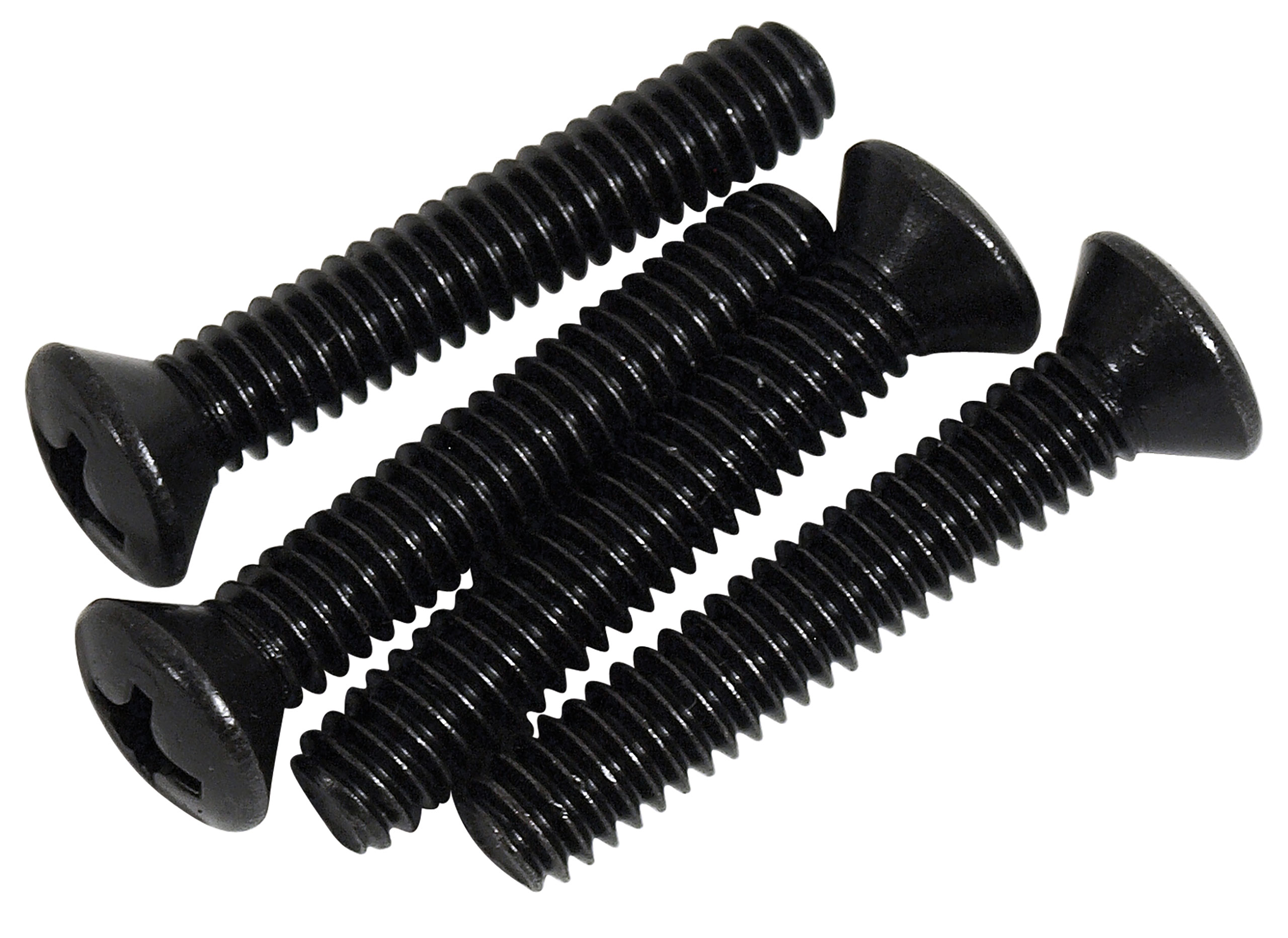 First Generation 1964-1966 Ford Mustang Manual Trans Shifter Plate Screws - Black - 4 Piece - CA