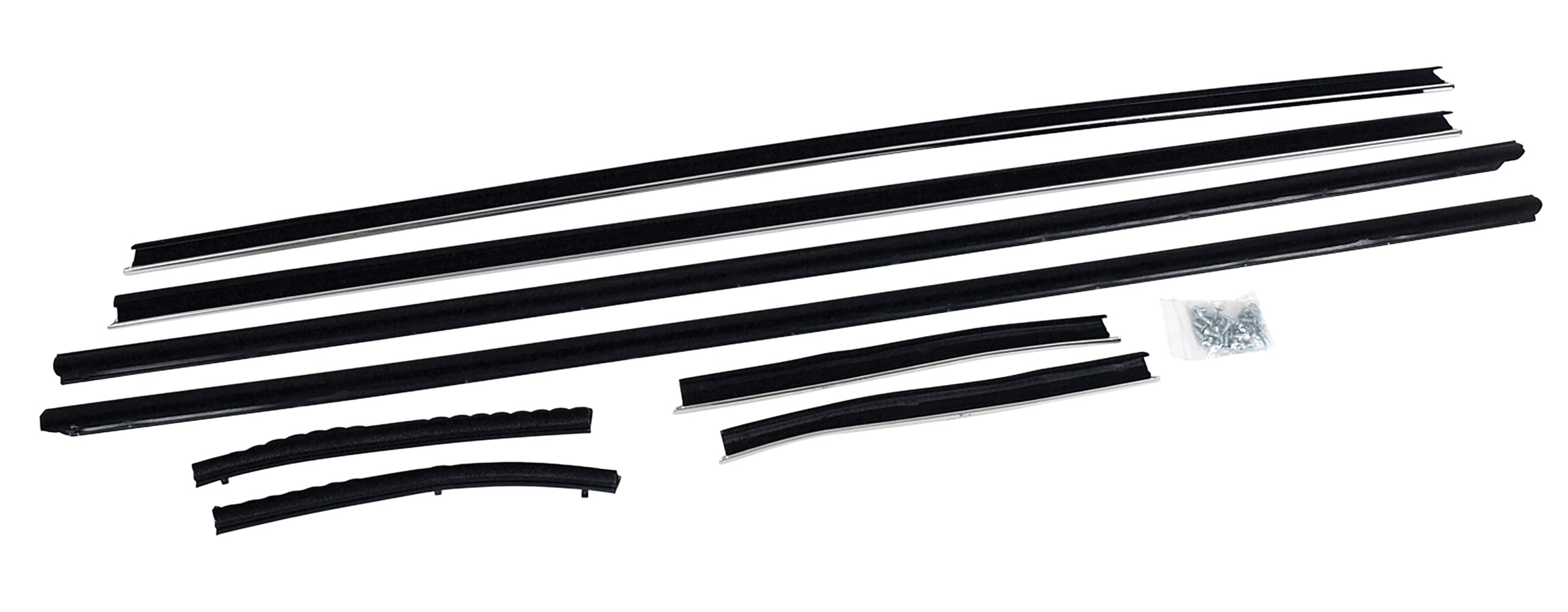 First Generation 1969-1970 Ford Mustang Door Felts - Inner & Outer - Convertible - 8 pieces - Auto Accessories of America