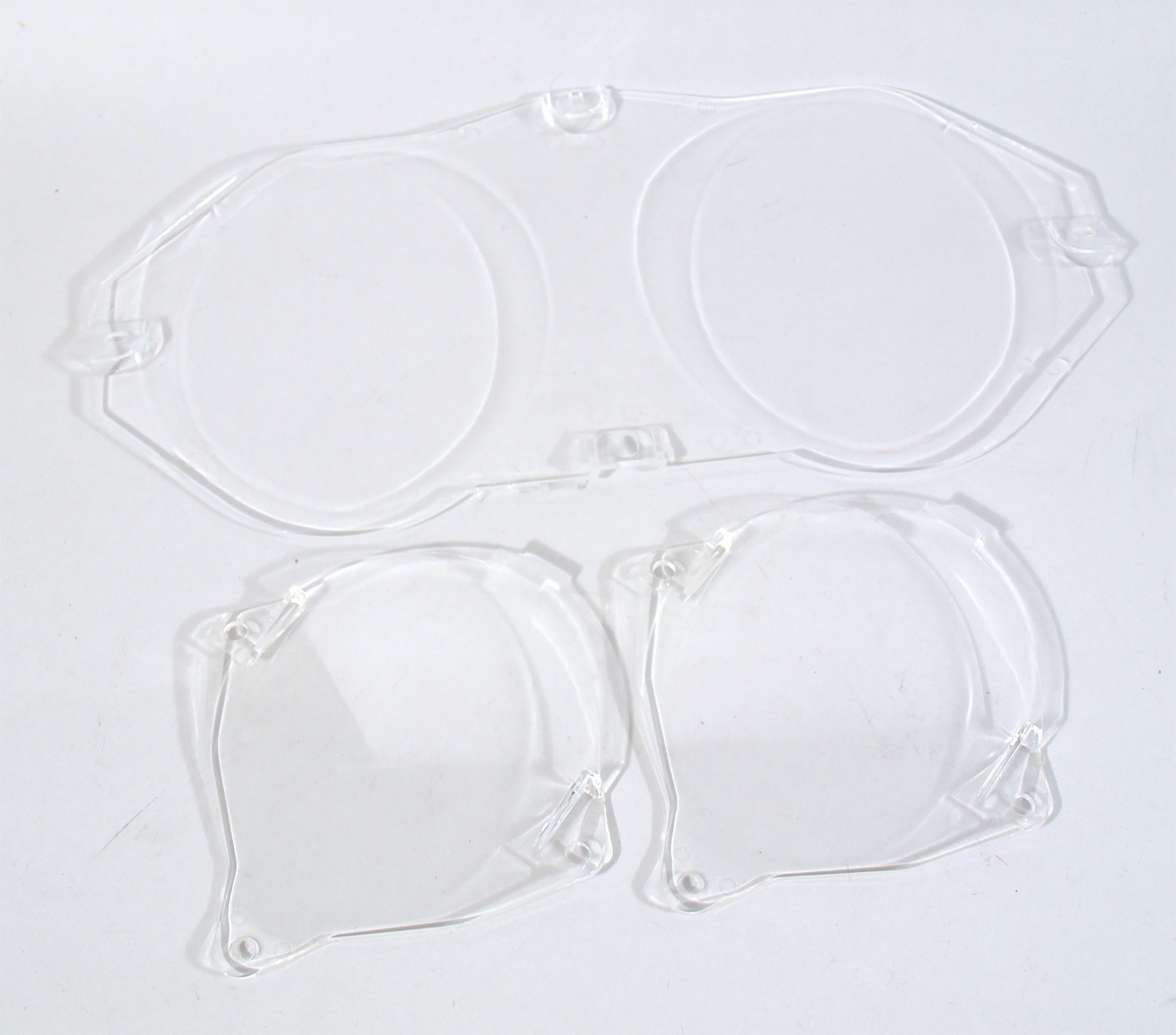 First Generation 1969-1970 Ford Mustang Instrument Lens Set - 3 piece W/out Tachometer - Daniel Carpenter