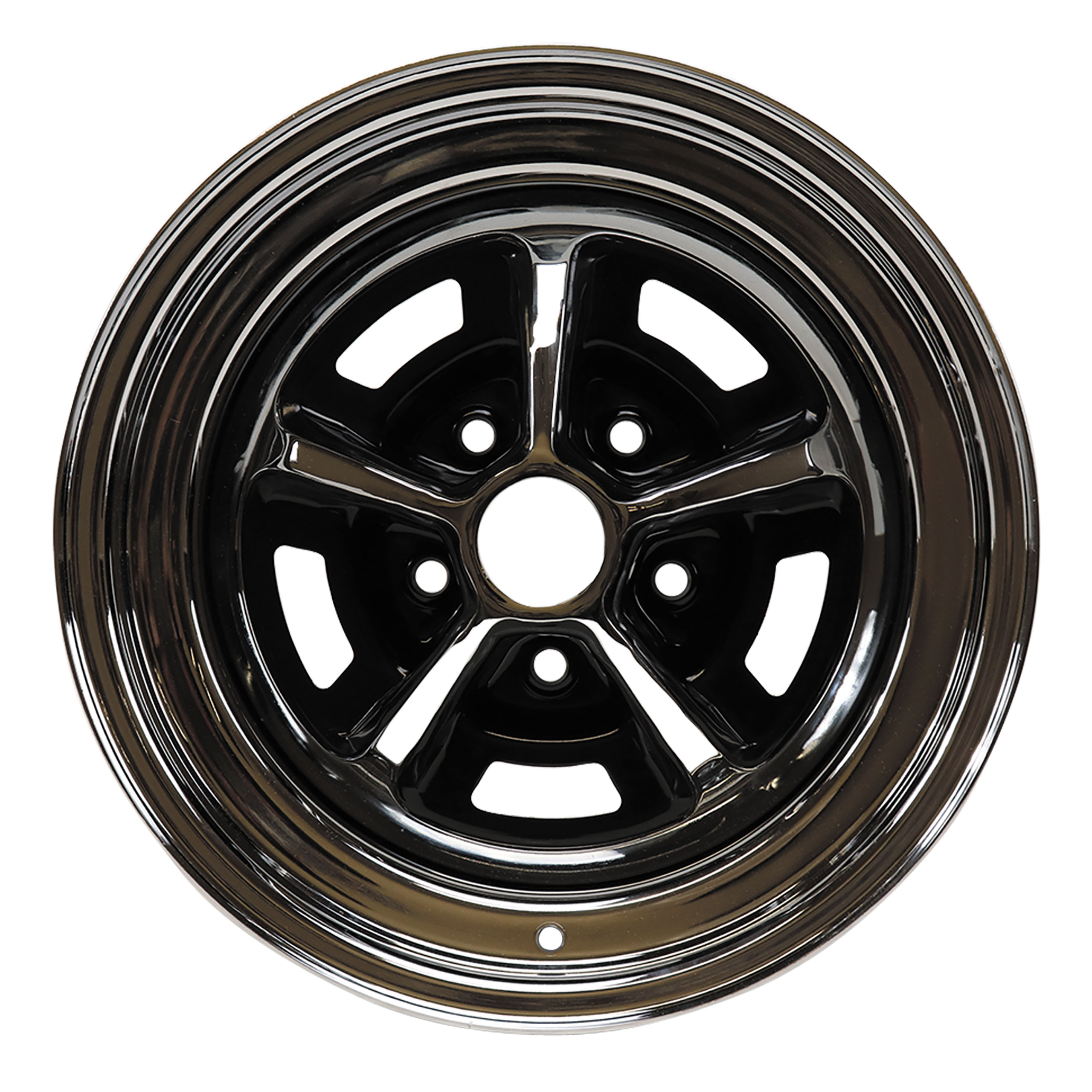 First Generation 1965-1973 Ford Mustang Magnum 500 Wheel - Chrome W/Black 14x8 - Wheel Vintiques