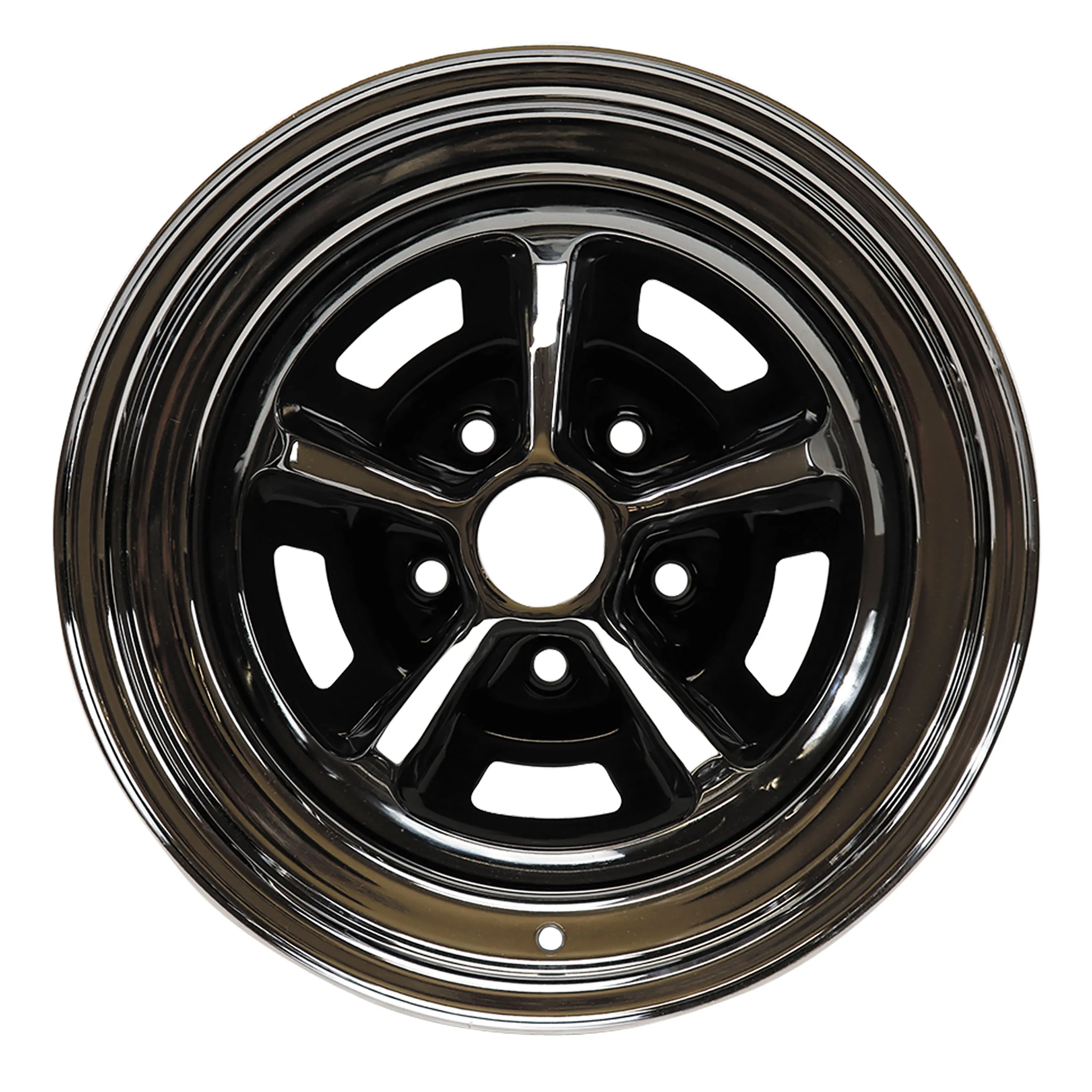 First Generation 1965-1973 Ford Mustang Magnum 500 Wheel - Chrome W/Black 15x7 - Wheel Vintiques