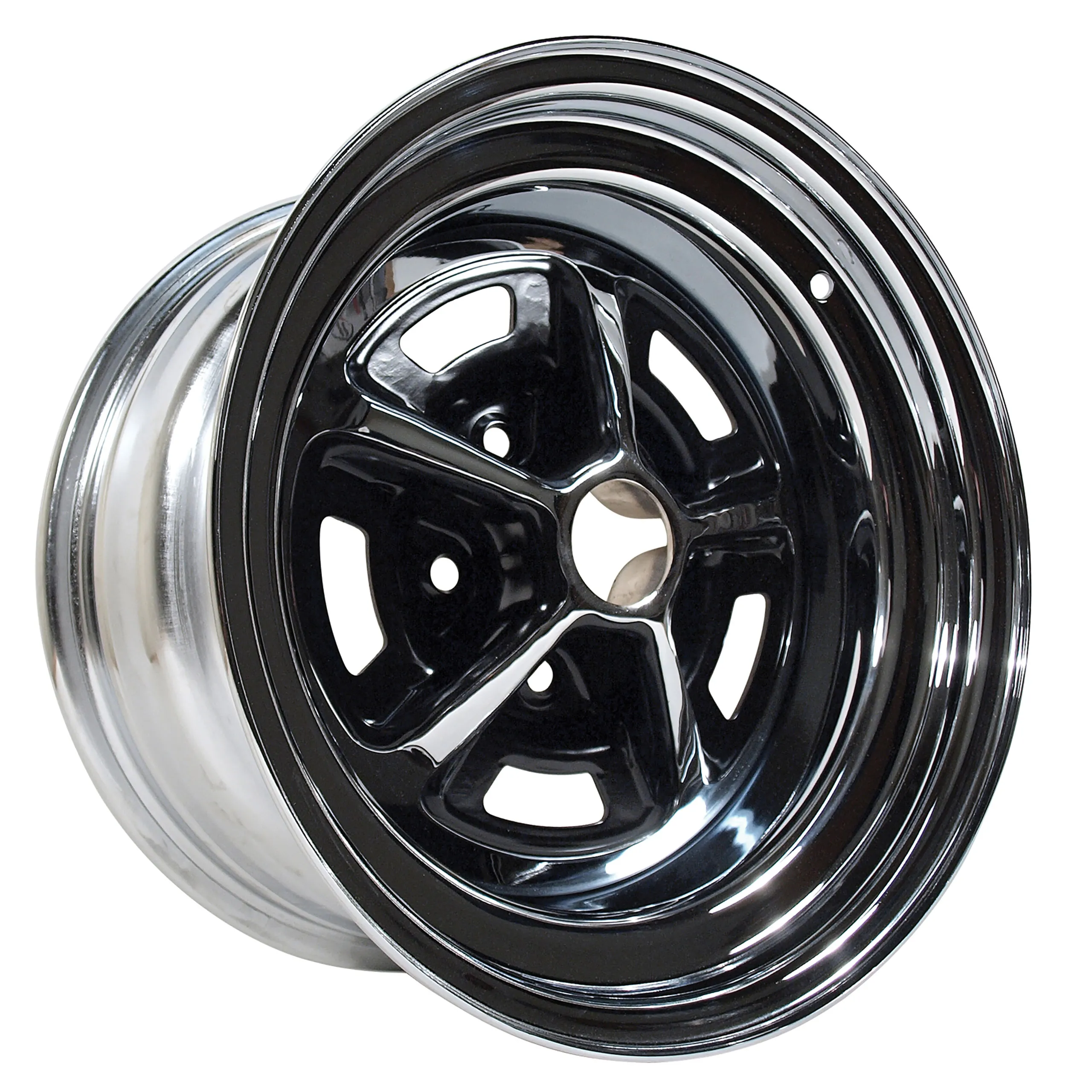 First Generation 1965-1973 Ford Mustang Magnum 500 Wheel - Chrome W/Black 15x8 - Wheel Vintiques