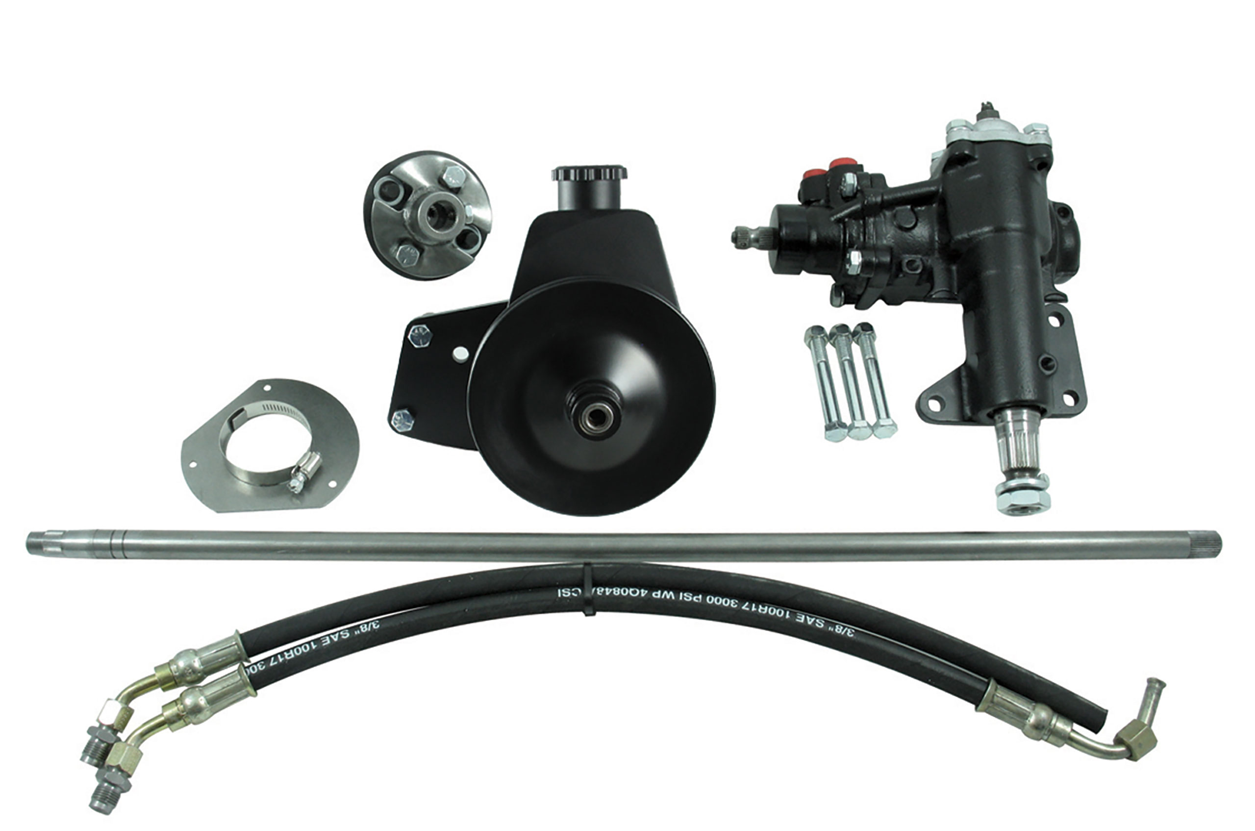 First Generation 1965-1966 Ford Mustang Power Steering Conversion Kit - Manual 289/302/351W V-8 - Borgeson Universal