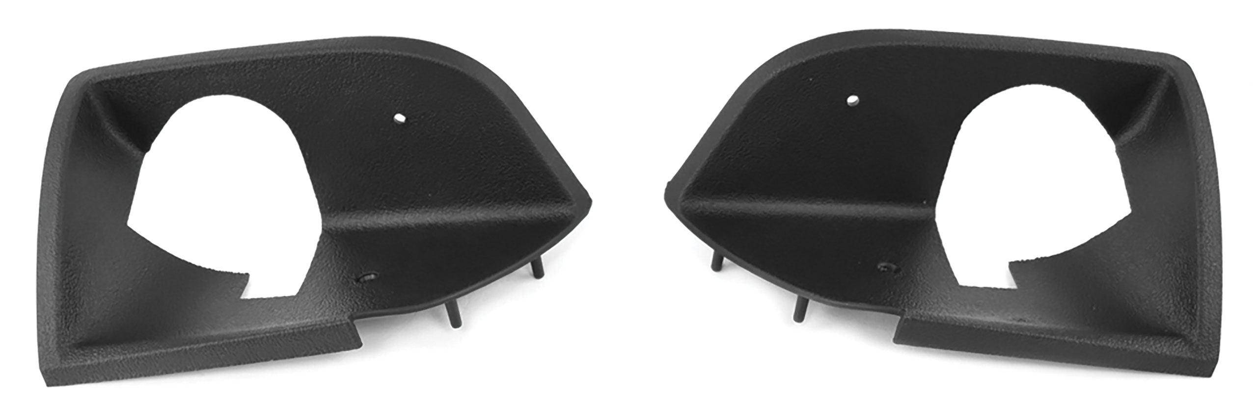 First Generation 1971-1973 Ford Mustang Door Handle Trim Cups - Deluxe - Black Plastic - ACP