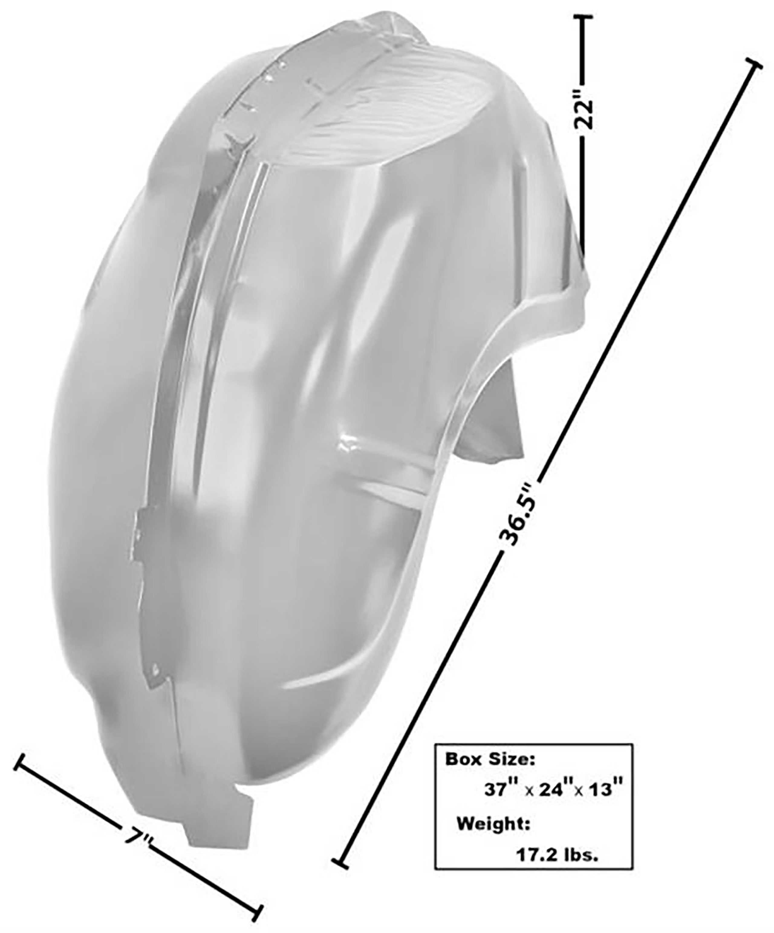 First Generation 1965-1966 Ford Mustang Convertible Complete Rear Wheelhouse, RH - 3631MXWT - Dynacorn
