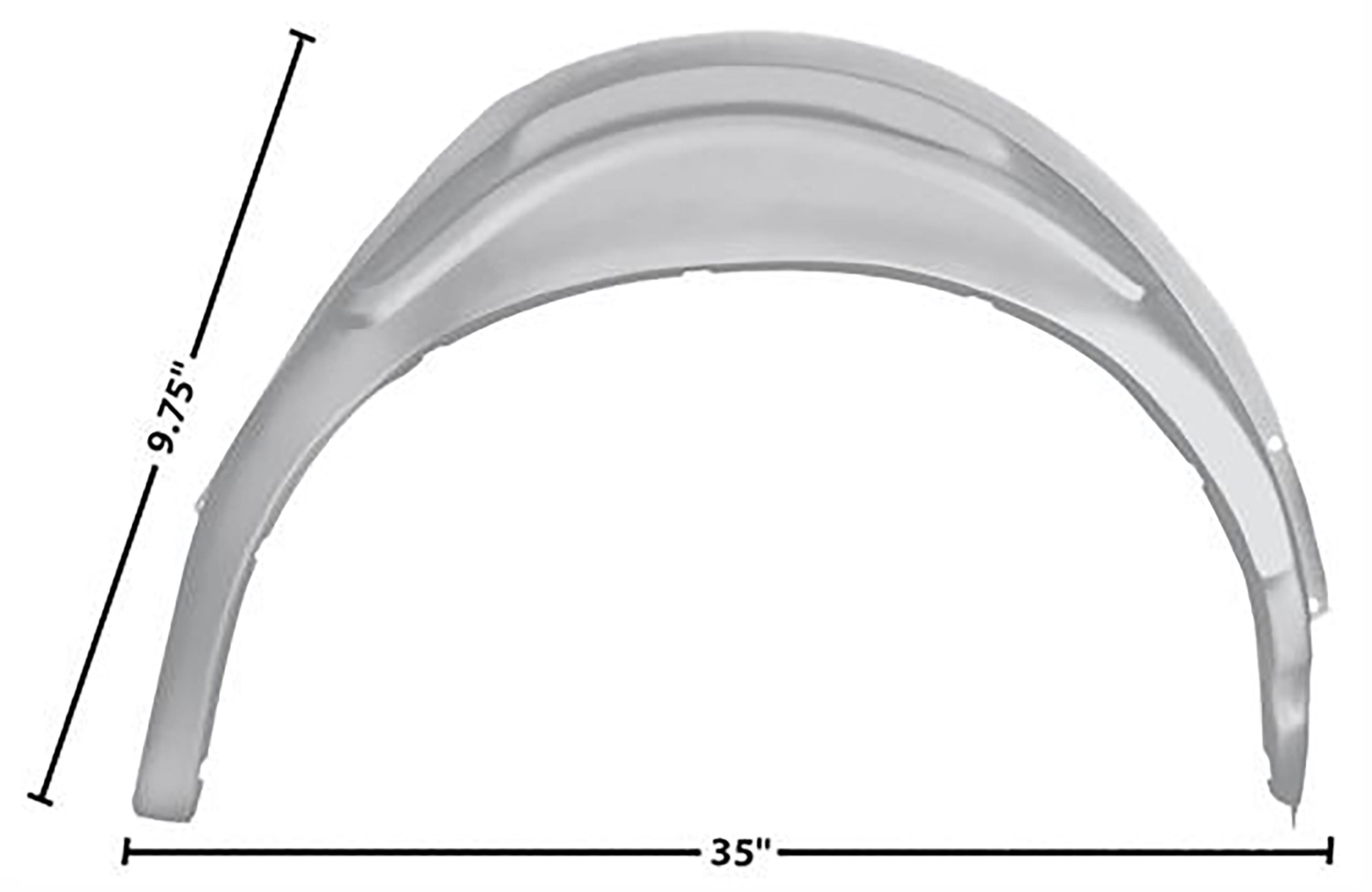First Generation 1967-1968 Ford Mustang Rear Outer Wheelhouse, RH - 3631PWT - Dynacorn