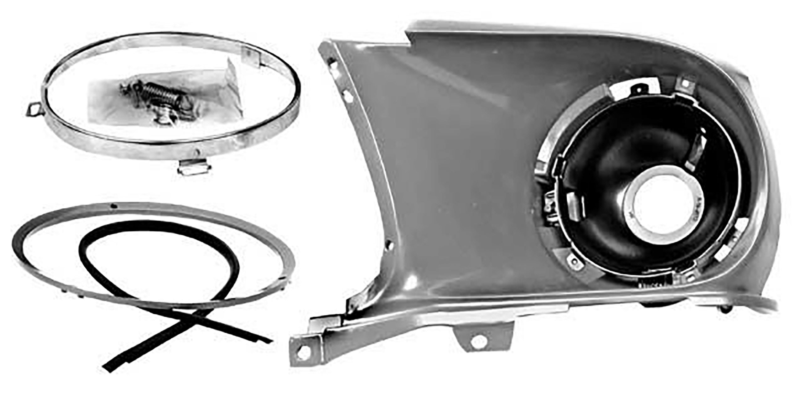 First Generation 1967-1968 Ford Mustang Headlamp Assembly, LH - X3699 - Dynacorn