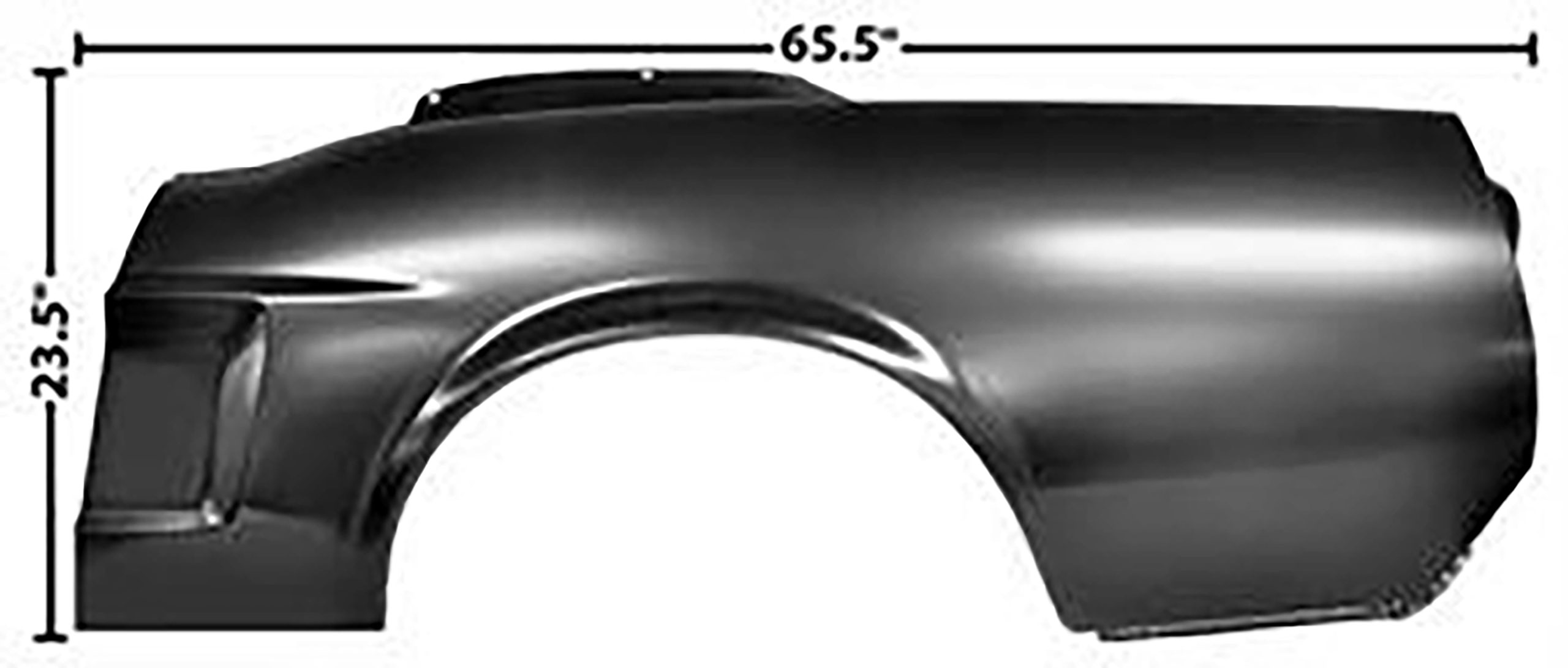 First Generation 1968 Ford Mustang Coupe Quarter Panel, LH - 3647D - Dynacorn