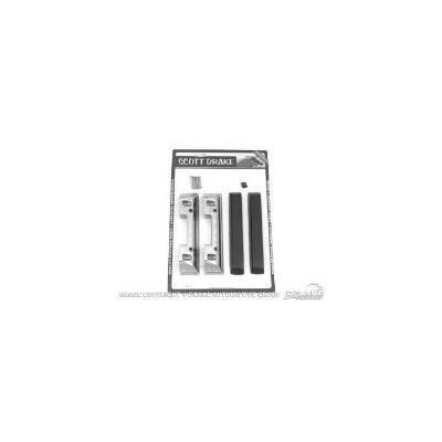 First Generation 1964-1966 Ford Mustang Armrest Base And Pad Kit Black - KIT-INT-2-BK - Scott Drake