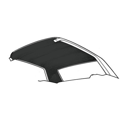 First Generation 1965-1968 Ford Mustang Headliner Black - HL-FM-FB-65-BK - Scott Drake