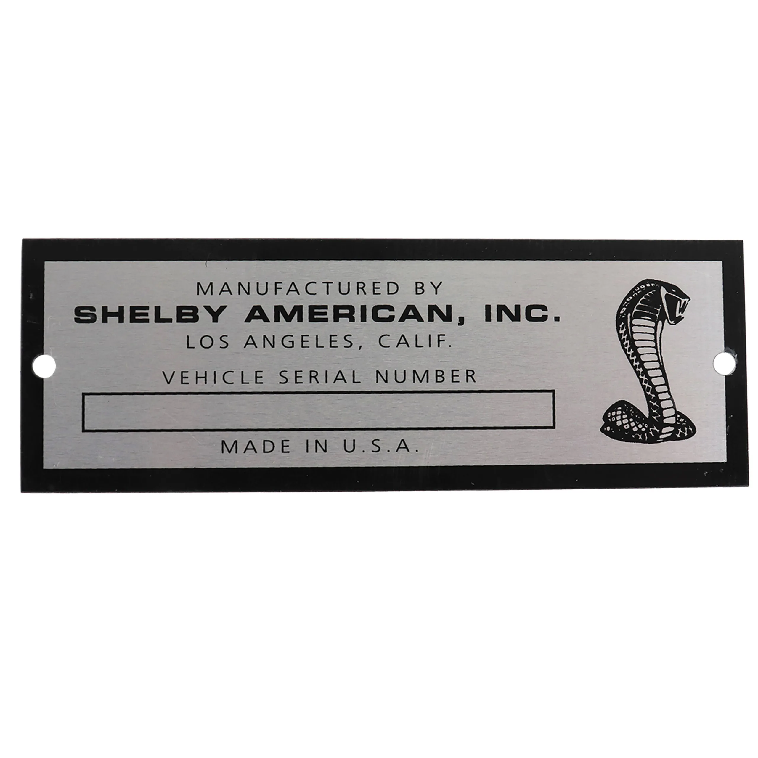 First Generation 1967 Ford Mustang DATA PLATE 67 SHELBY - Auto Accessories of America