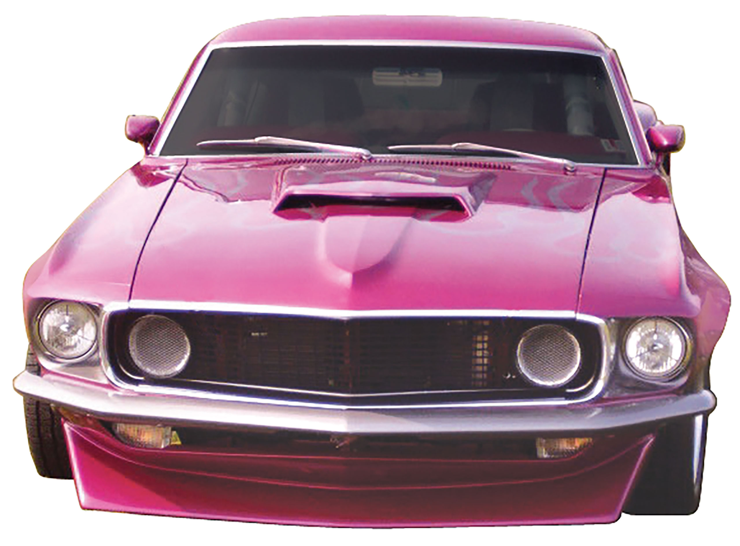 First Generation 1969-1970 Ford Mustang Eliminator Style Fiberglass Hood  With 1