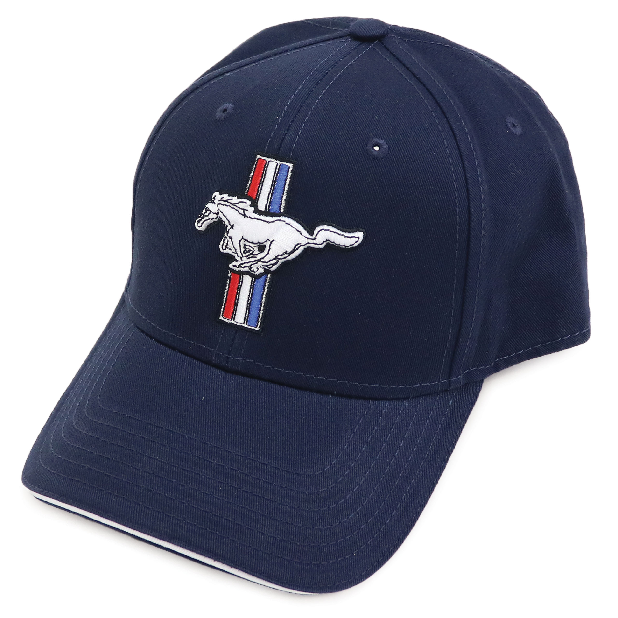 - Mustang W/Pony 1964-2021 Cotton Blue America Mustang - Auto Twill of Cap Ford Accessories Logo