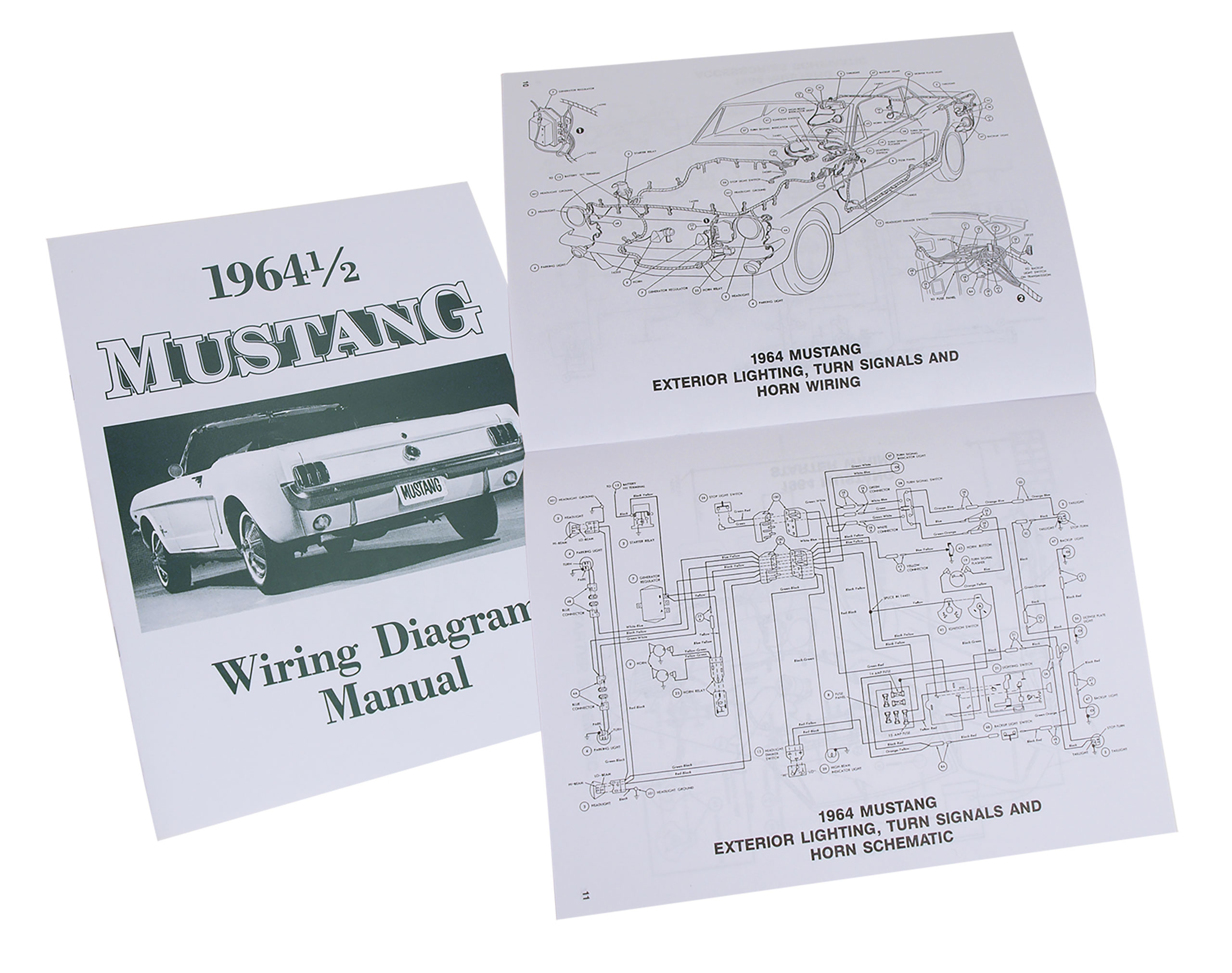 First Generation 1964 Ford Mustang Wiring Diagram Manual - Auto Accessories of America