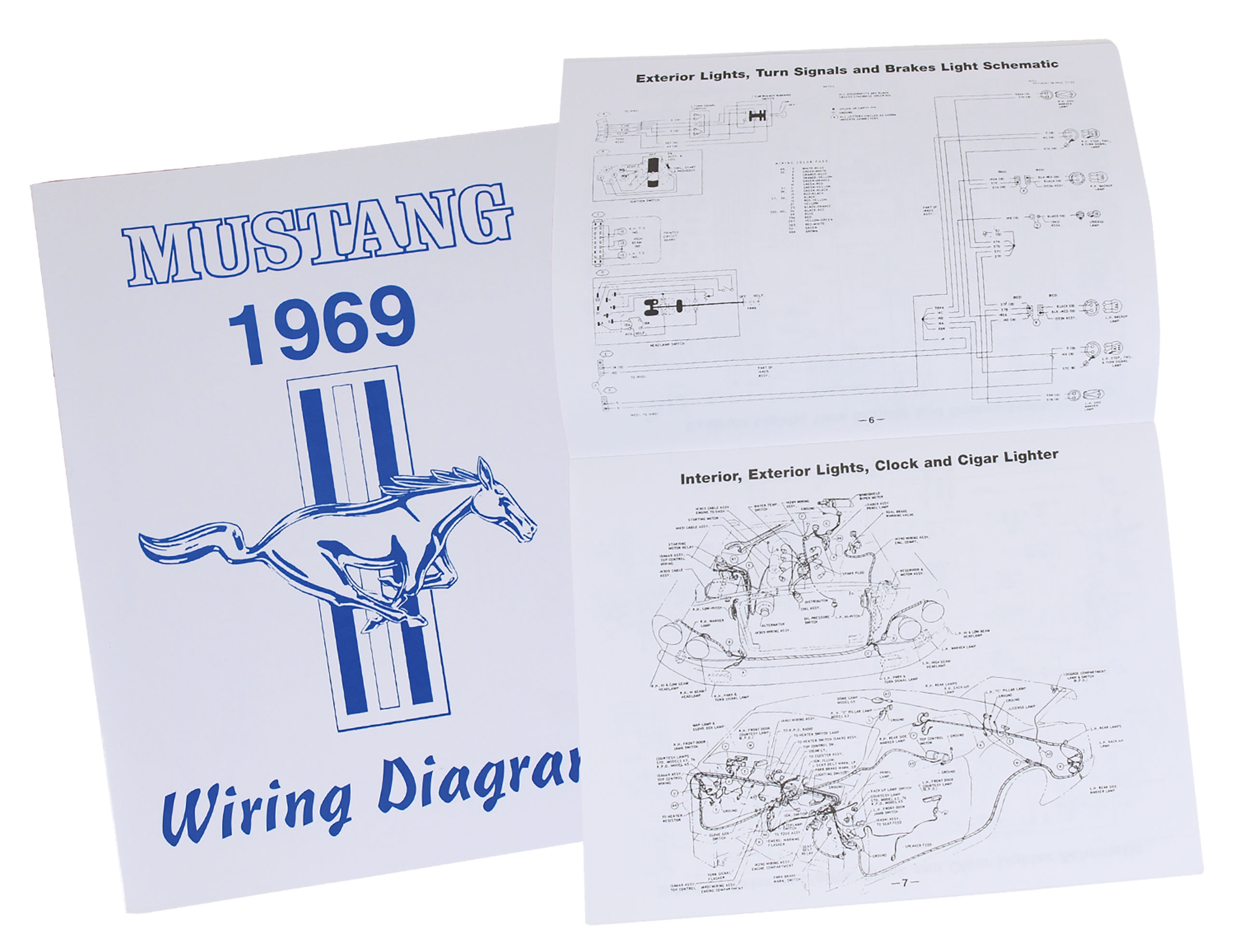 First Generation 1969 Ford Mustang Wiring Diagram Manual - Auto Accessories of America