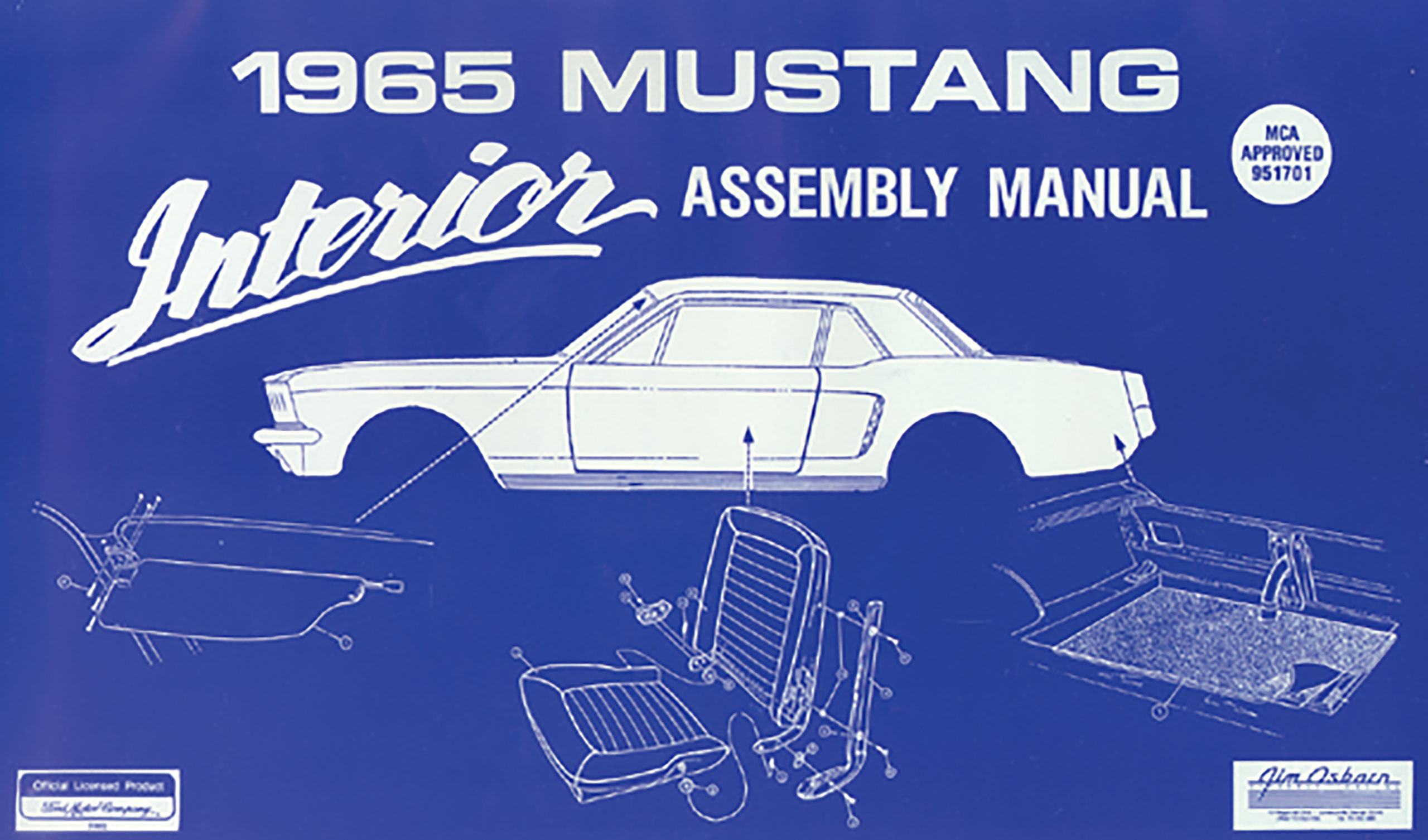 First Generation 1965 Ford Mustang Assembly Manual. Interior - Auto Accessories of America