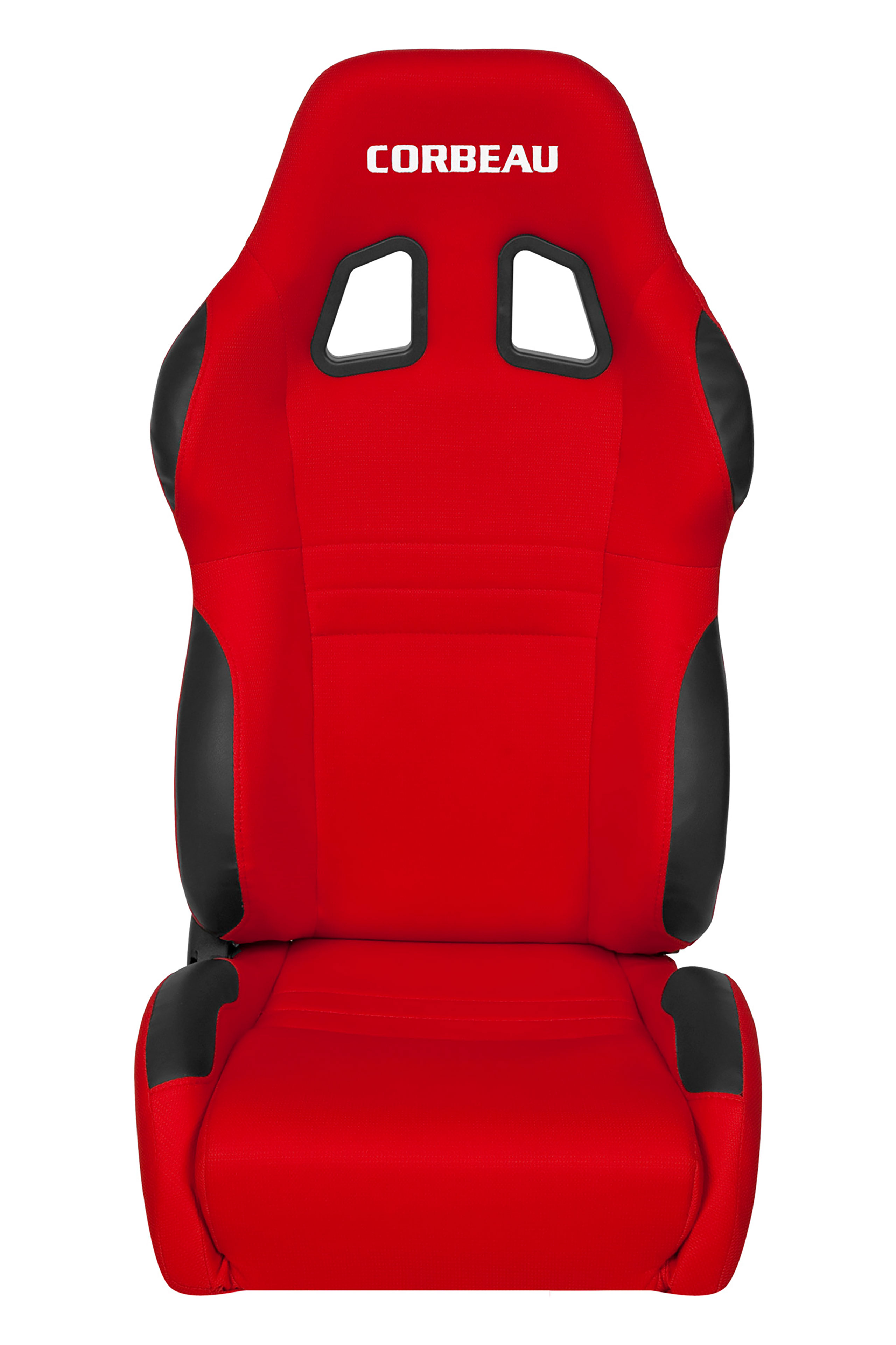 First Generation 1965-1970 Ford Mustang A4 Reclining Sport Seat Set W/Tracks - Red Cloth - Corbeau Seats