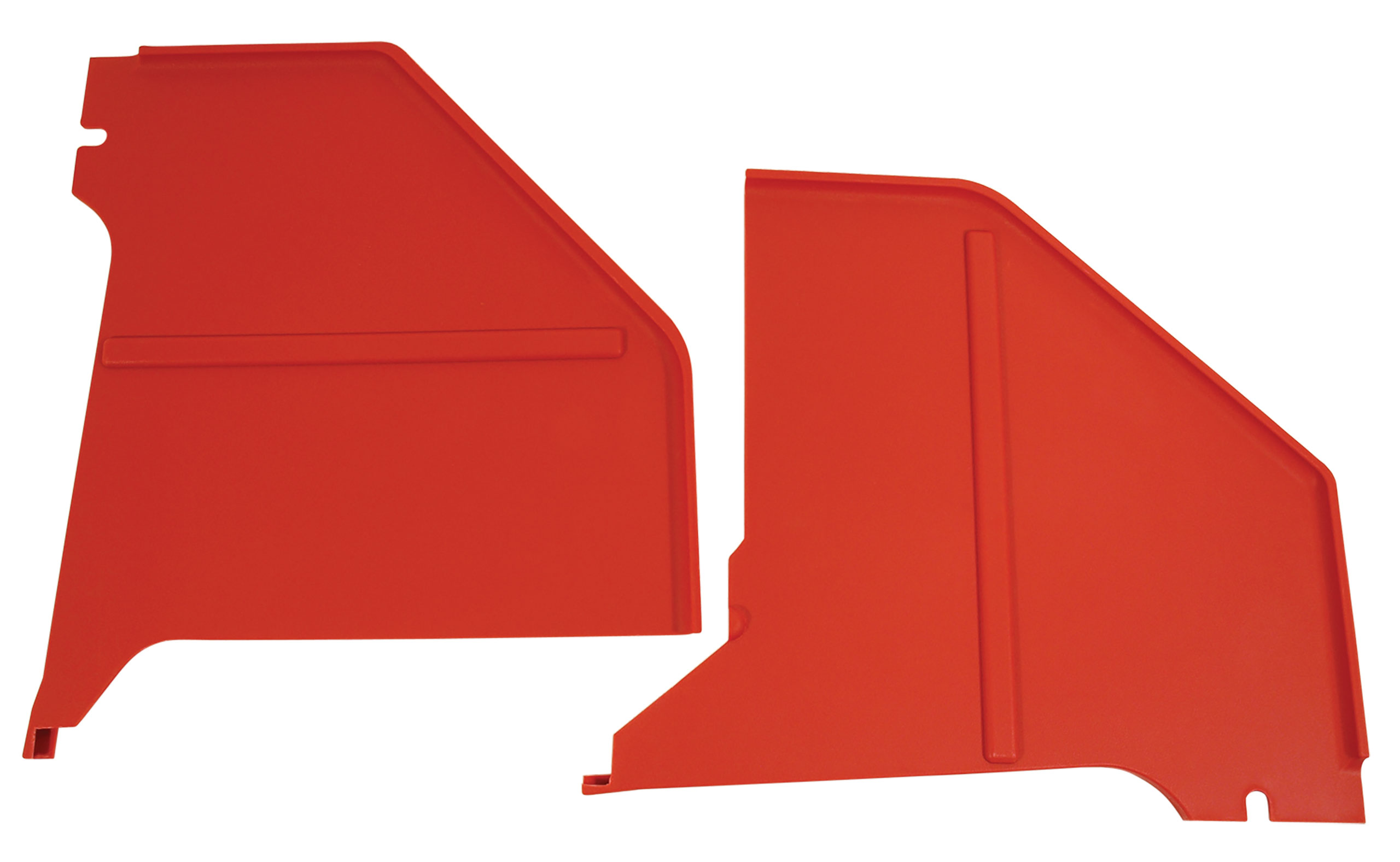 Auto Accessories of America 1965 Ford Mustang Kick Panels - Red - Coupe & Fastback