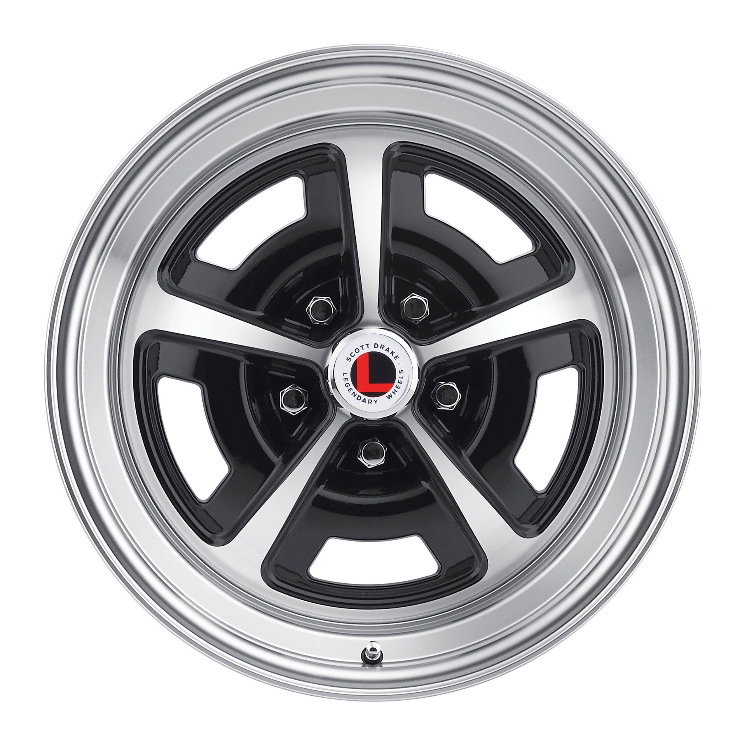 First Generation 1964-1973 Ford Mustang 17X8 Magnum 500 Aluminum Ford Rim-Black - LW50-70854A - Legendary Wheels