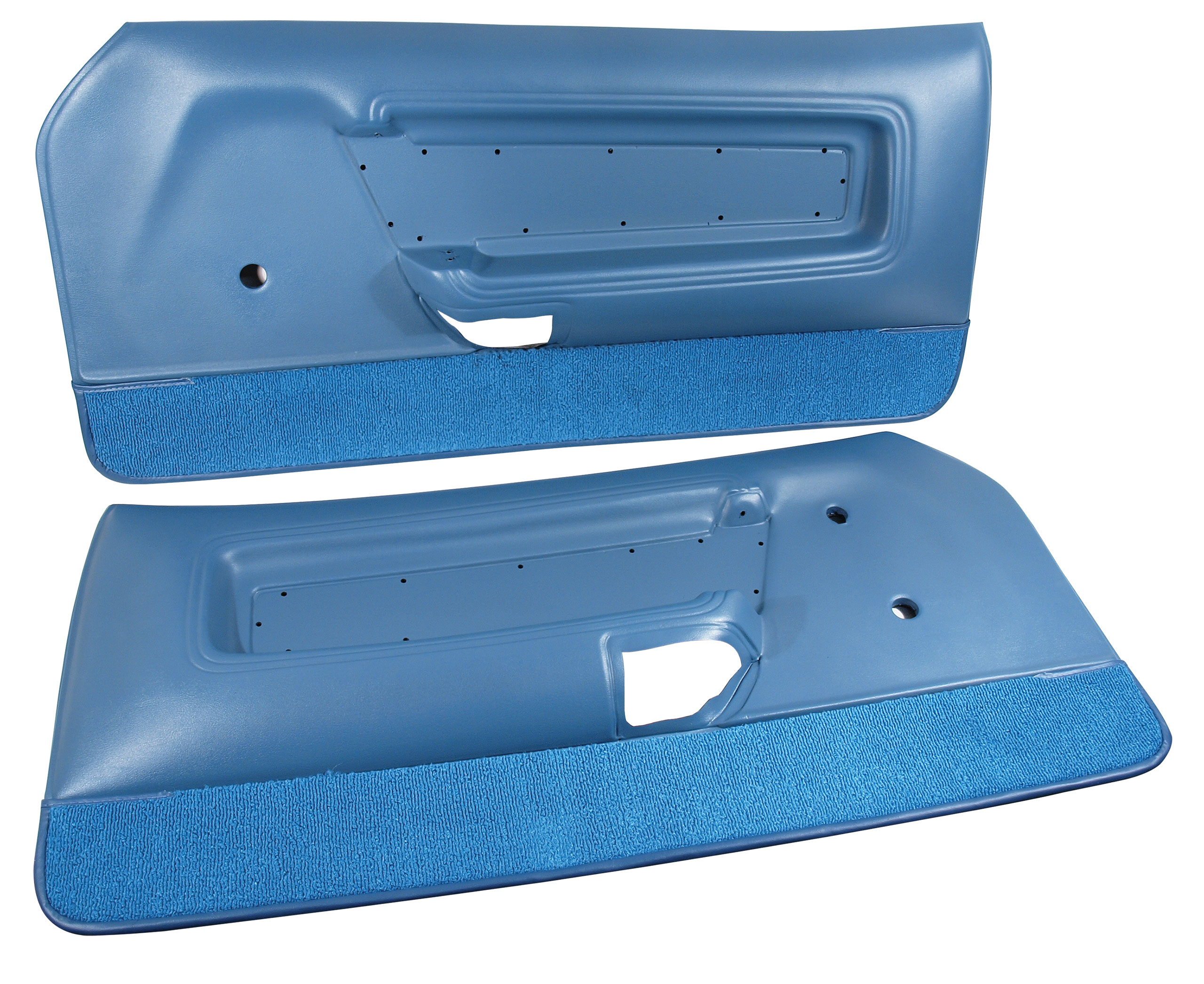 First Generation 1971-1973 Ford Mustang Deluxe Door Panels - Blue - Auto Accessories of America