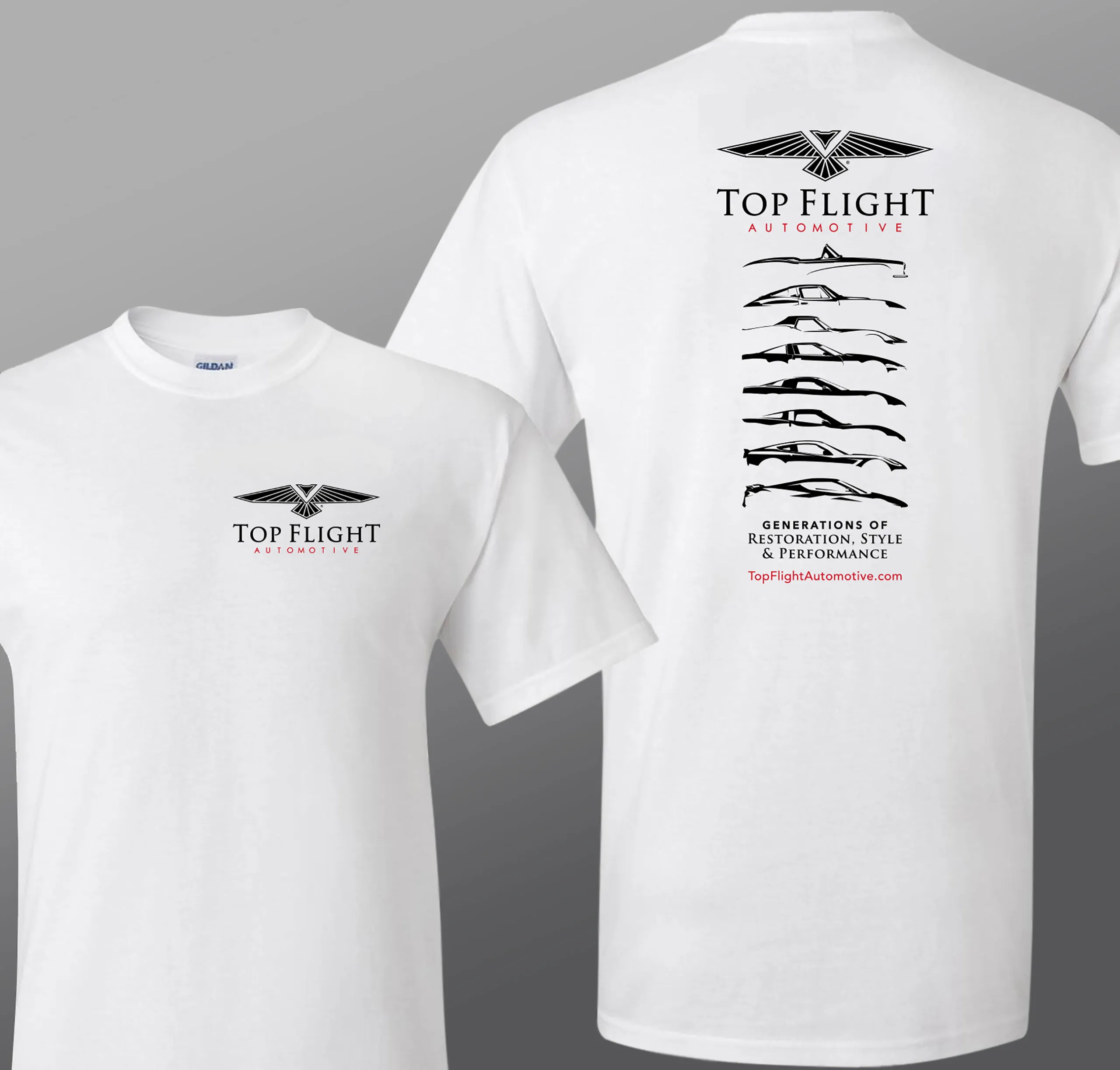 1953-2021 Chevrolet Corvette Top Flight Automotive T-Shirt - White - Large - Top Flight