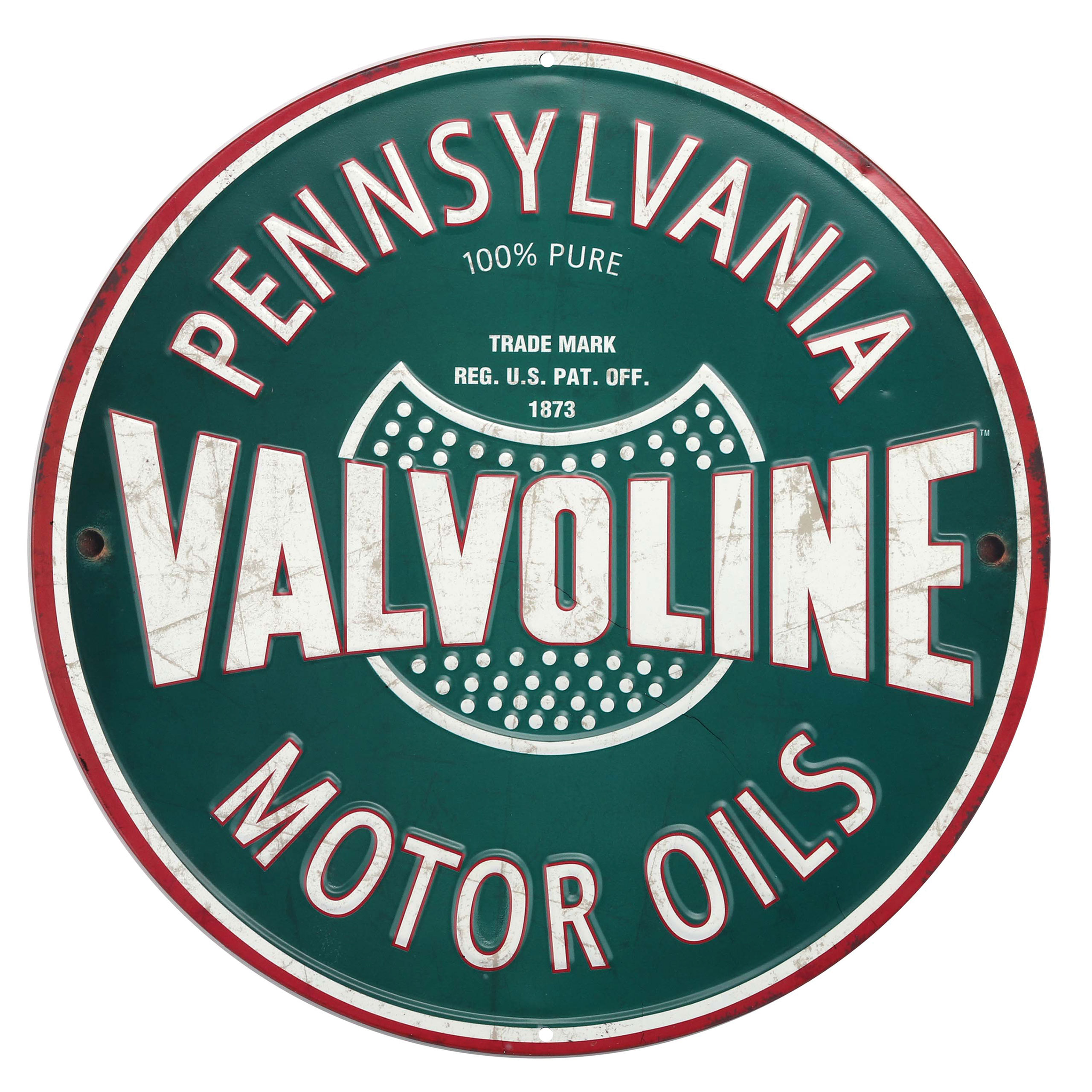 1953-2020 Die Cut Embossed Tin - Valvoline Motor Oils - Auto Accessories of America
