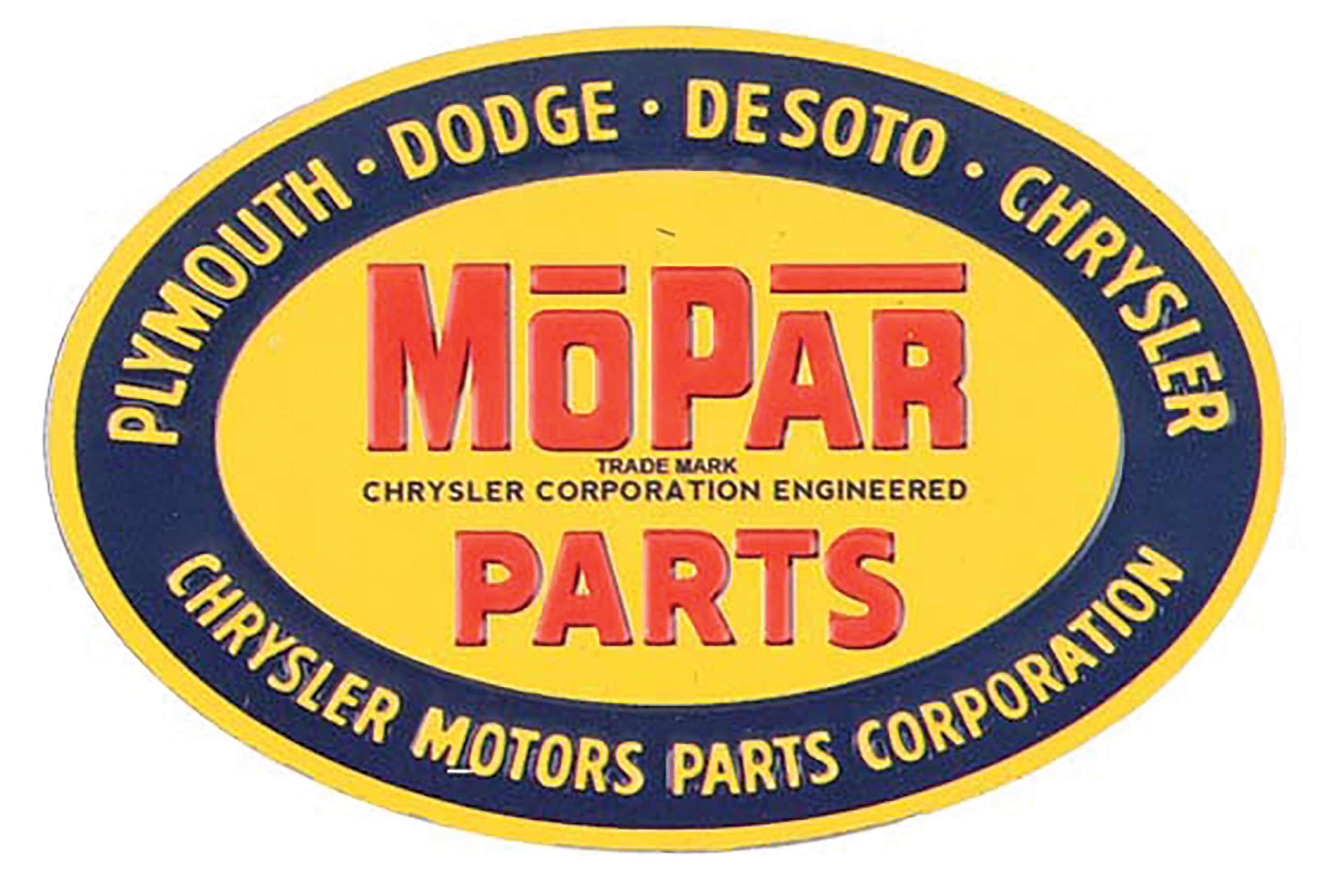 1953-2020 Dodge Embossed Tin Magnet - Mopar Parts - Auto Accessories of America